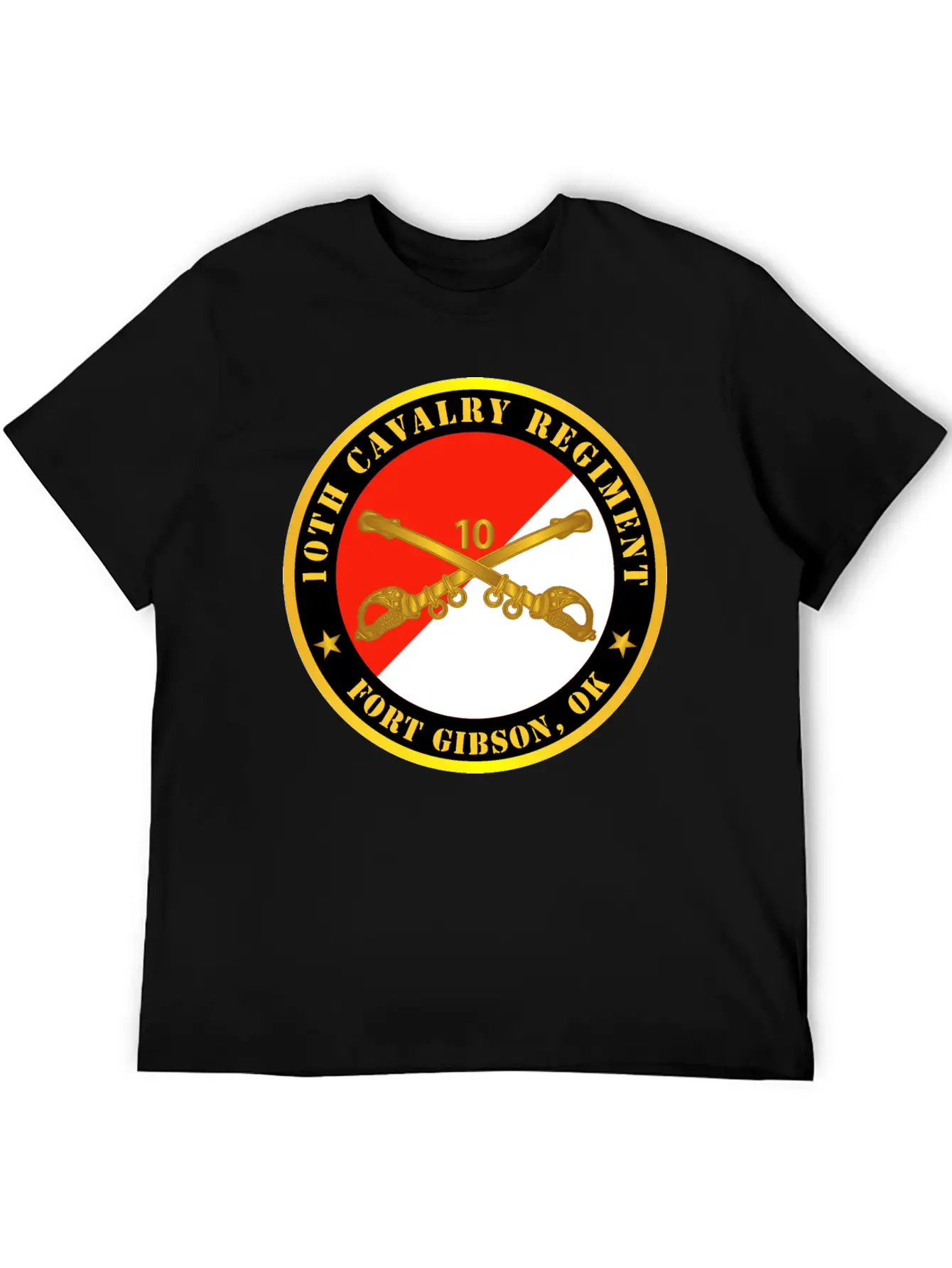 10th Cavalry Regiment Fort Gibson OK W Cav Branch Stylish Everyday T-Shirt – Unisex Basic Cotton Tee