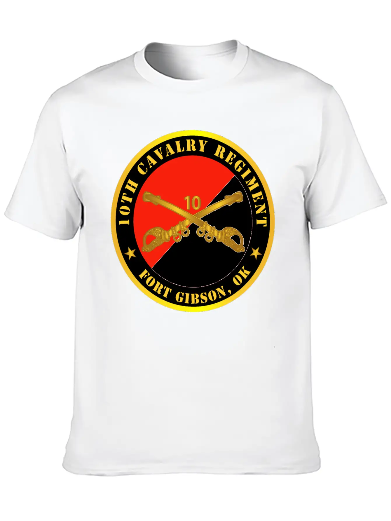10th Cavalry Regiment Fort Gibson OK W Cav Branch Stylish Everyday T-Shirt – Unisex Basic Cotton Tee