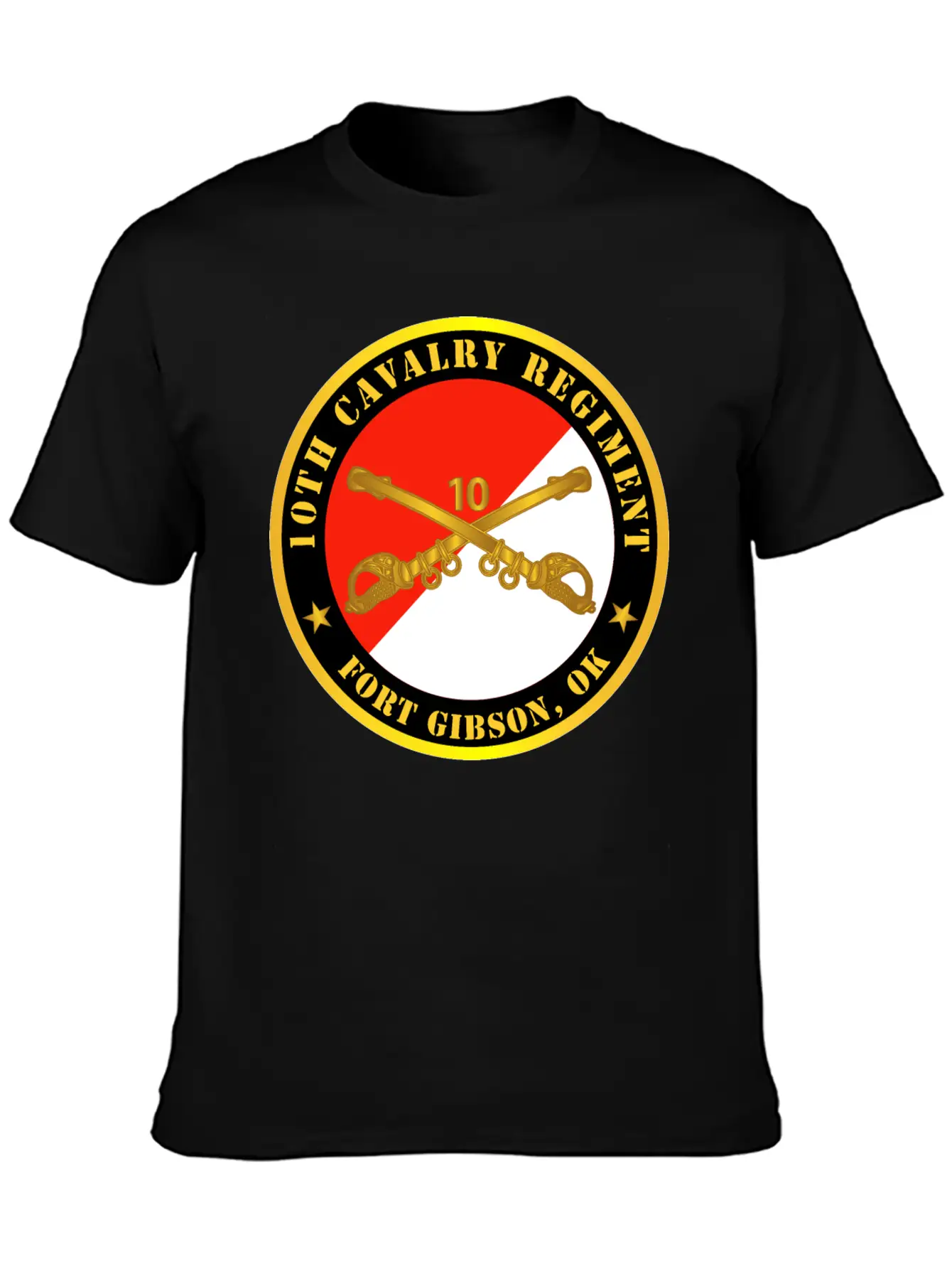10th Cavalry Regiment Fort Gibson OK W Cav Branch Stylish Everyday T-Shirt – Unisex Basic Cotton Tee