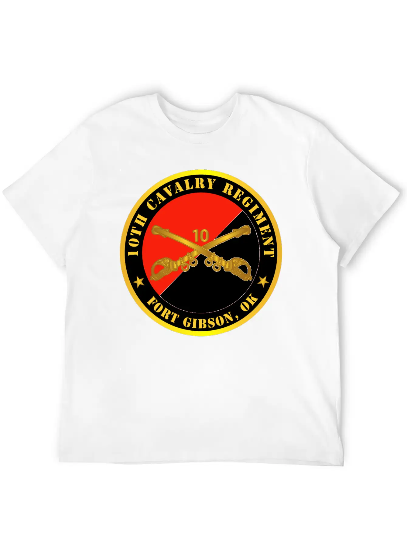10th Cavalry Regiment Fort Gibson OK W Cav Branch Stylish Everyday T-Shirt – Unisex Basic Cotton Tee