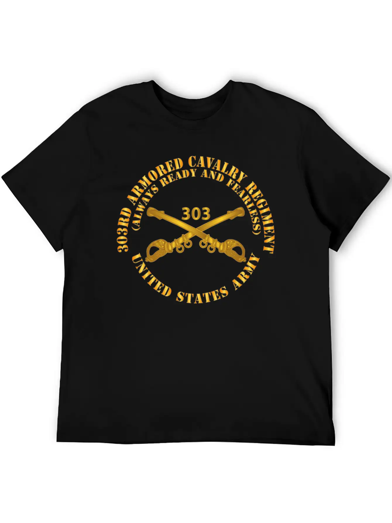 1st Squadron 303rd Armored Cavalry Regiment Branch Stylish Everyday T-Shirt – Unisex Basic Cotton Tee