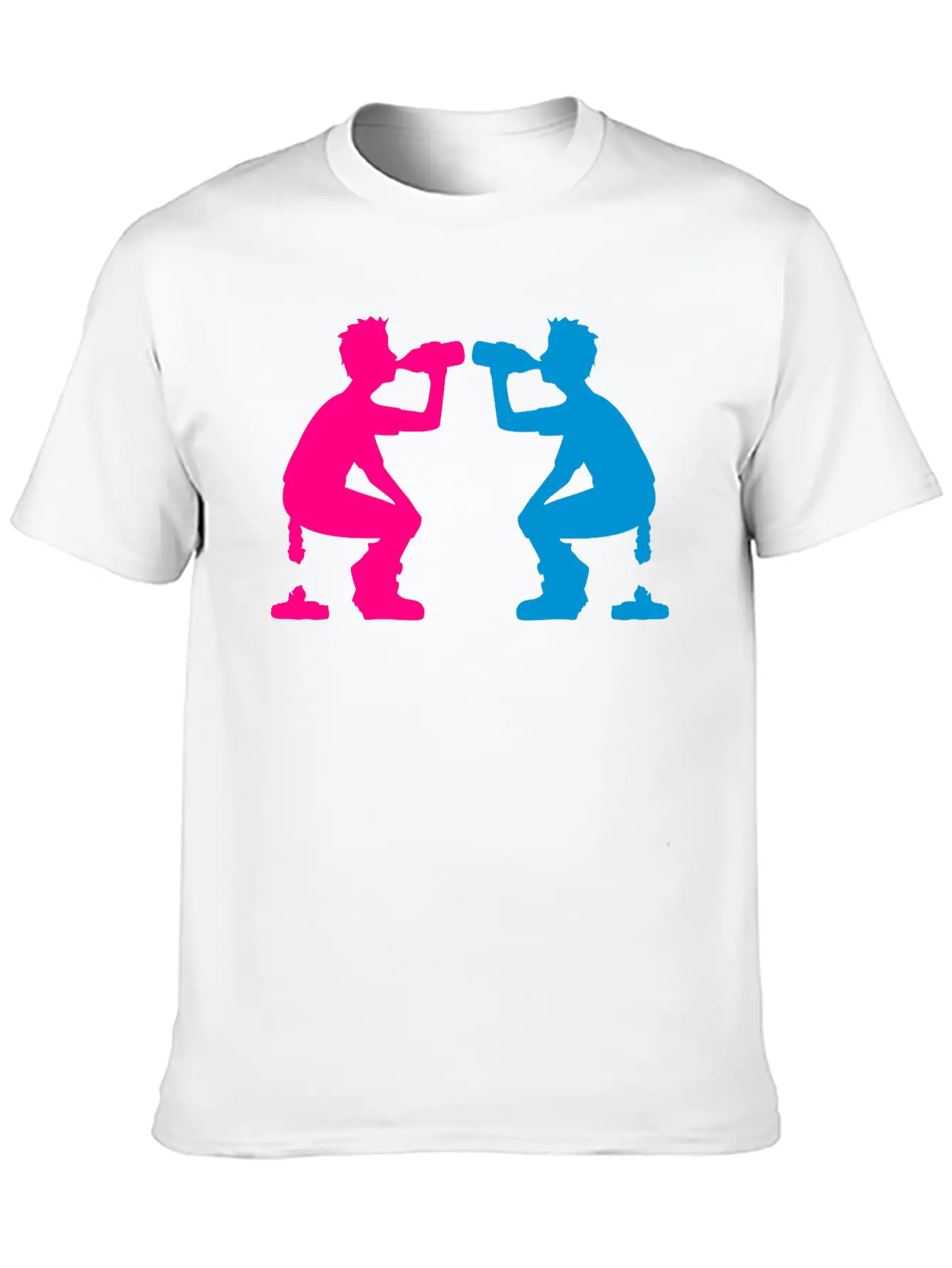 2 Team Beer Drinking Friends Alcohol Party Outside Stylish Everyday T-Shirt – Unisex Basic Cotton Tee