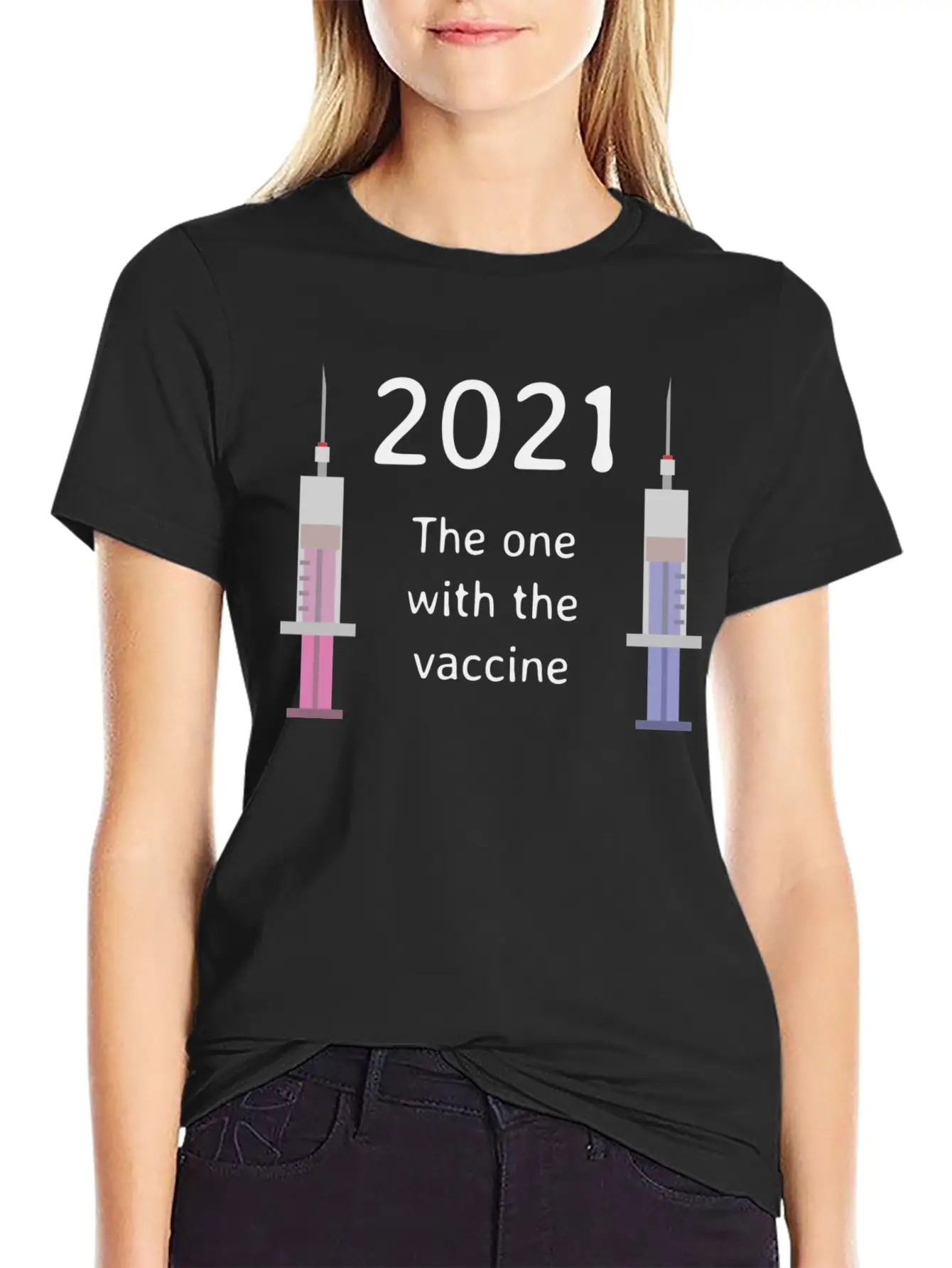 2021 - The One With The Vaccine Stylish Everyday T-Shirt – Unisex Basic Cotton Tee