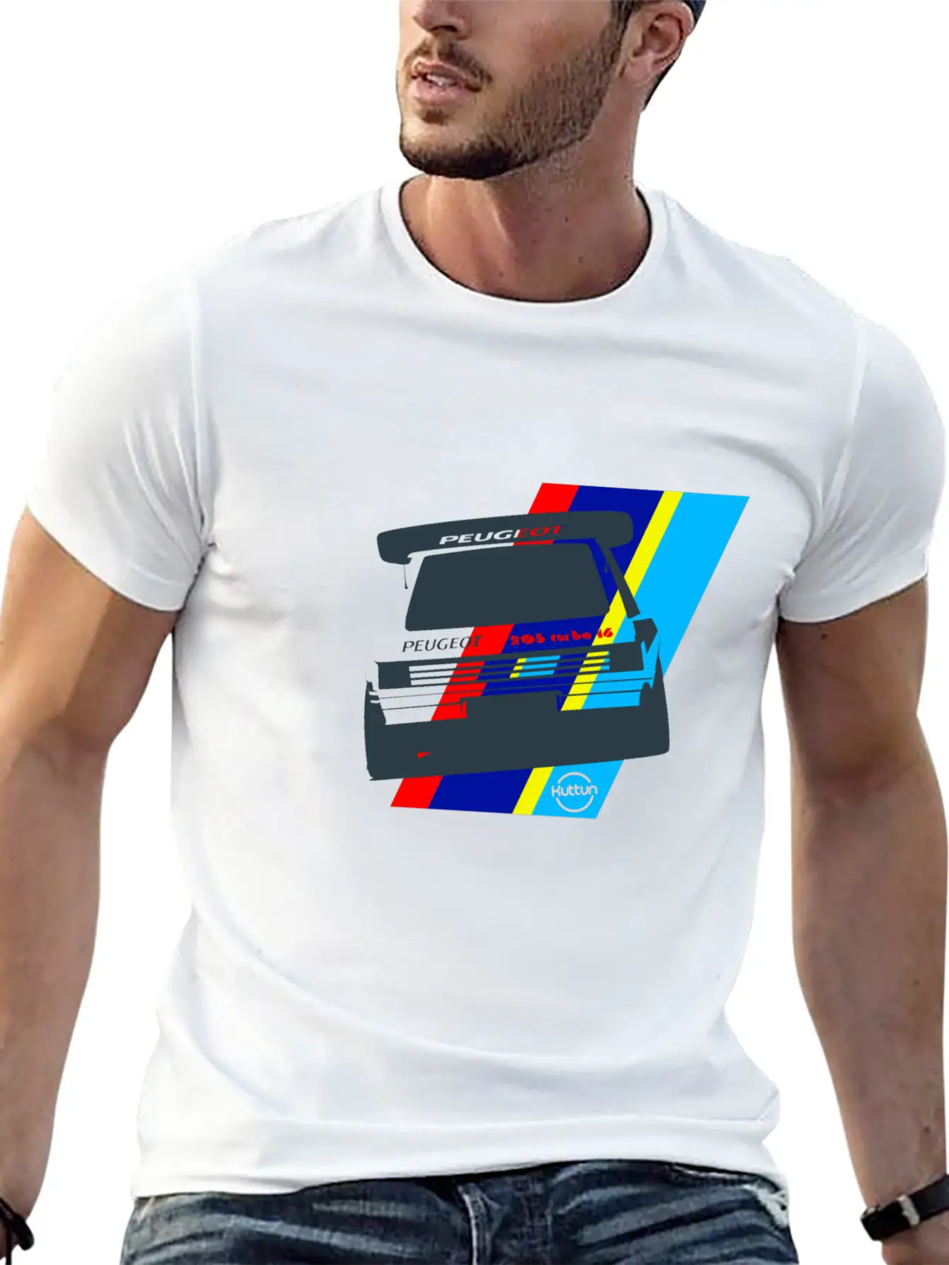 205 T16 EVO Group B Rally Car Stylish Everyday T-Shirt – Unisex Basic Cotton Tee