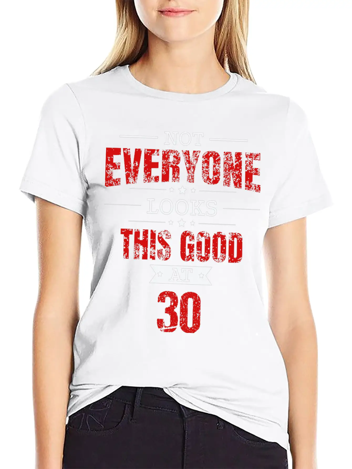 30th Birthday Gift Retro Thirty 30 Years Looks Stylish Everyday T-Shirt – Unisex Basic Cotton Tee