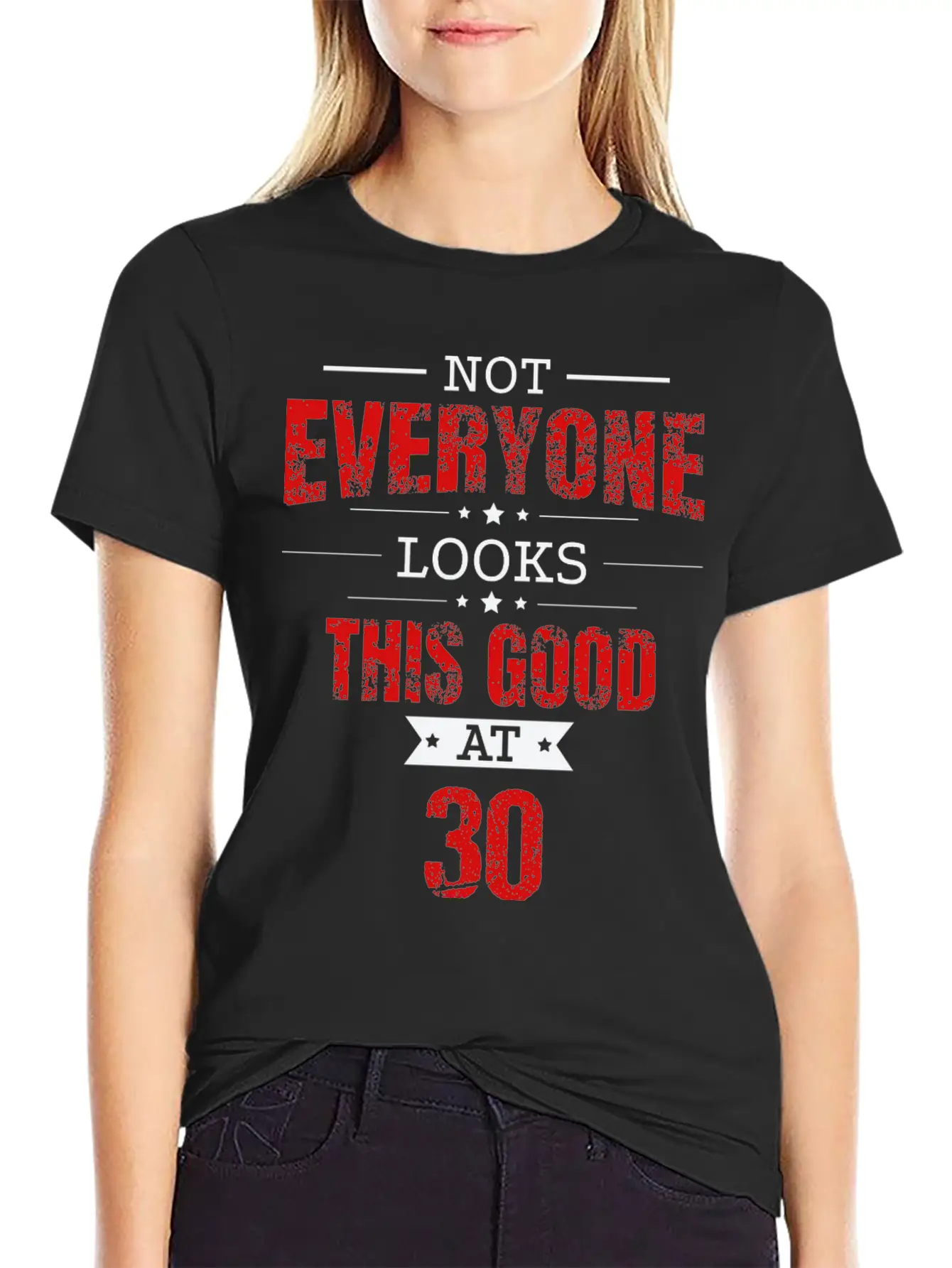 30th Birthday Gift Retro Thirty 30 Years Looks Stylish Everyday T-Shirt – Unisex Basic Cotton Tee