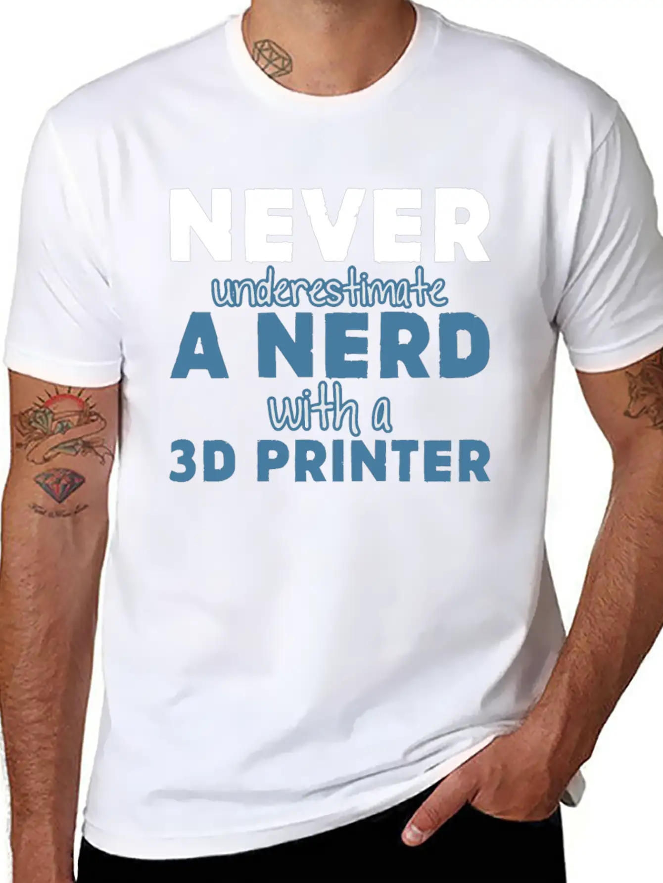 3D Printing Saying | Printer Print Nerd Geek Stylish Everyday T-Shirt – Unisex Basic Cotton Tee