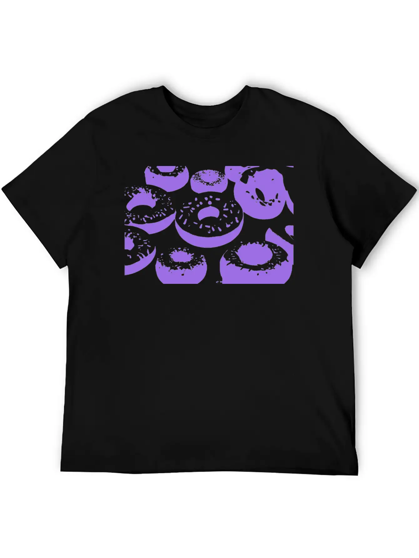 3d Purple Donuts Lightweight Cotton T-Shirt – Daily Comfort Graphic Shirt