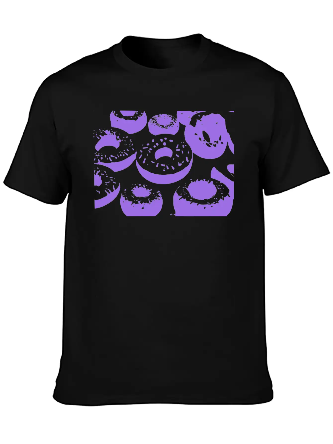 3d Purple Donuts Lightweight Cotton T-Shirt – Daily Comfort Graphic Shirt