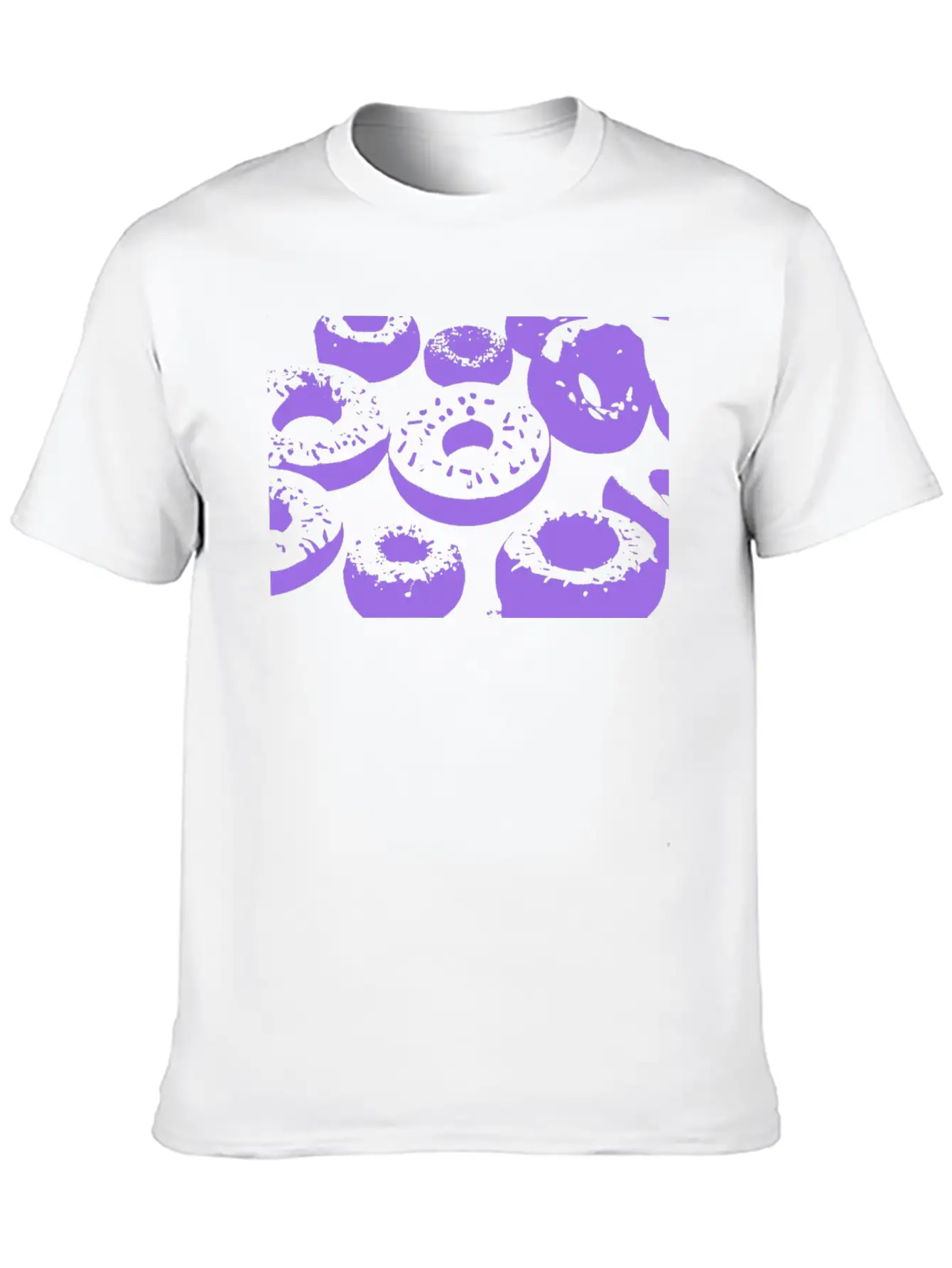 3d Purple Donuts Lightweight Cotton T-Shirt – Daily Comfort Graphic Shirt