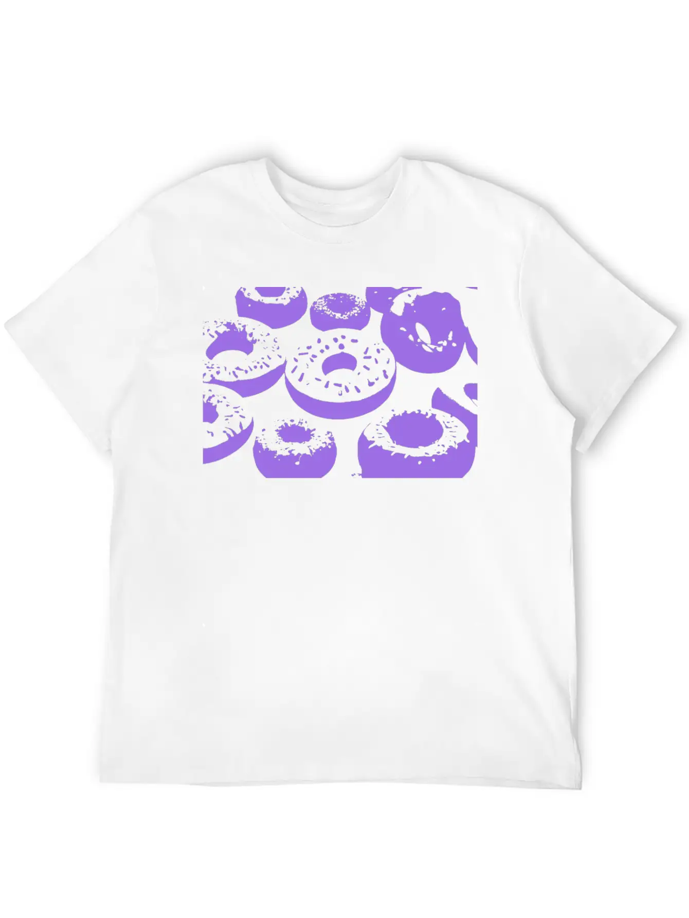 3d Purple Donuts Lightweight Cotton T-Shirt – Daily Comfort Graphic Shirt