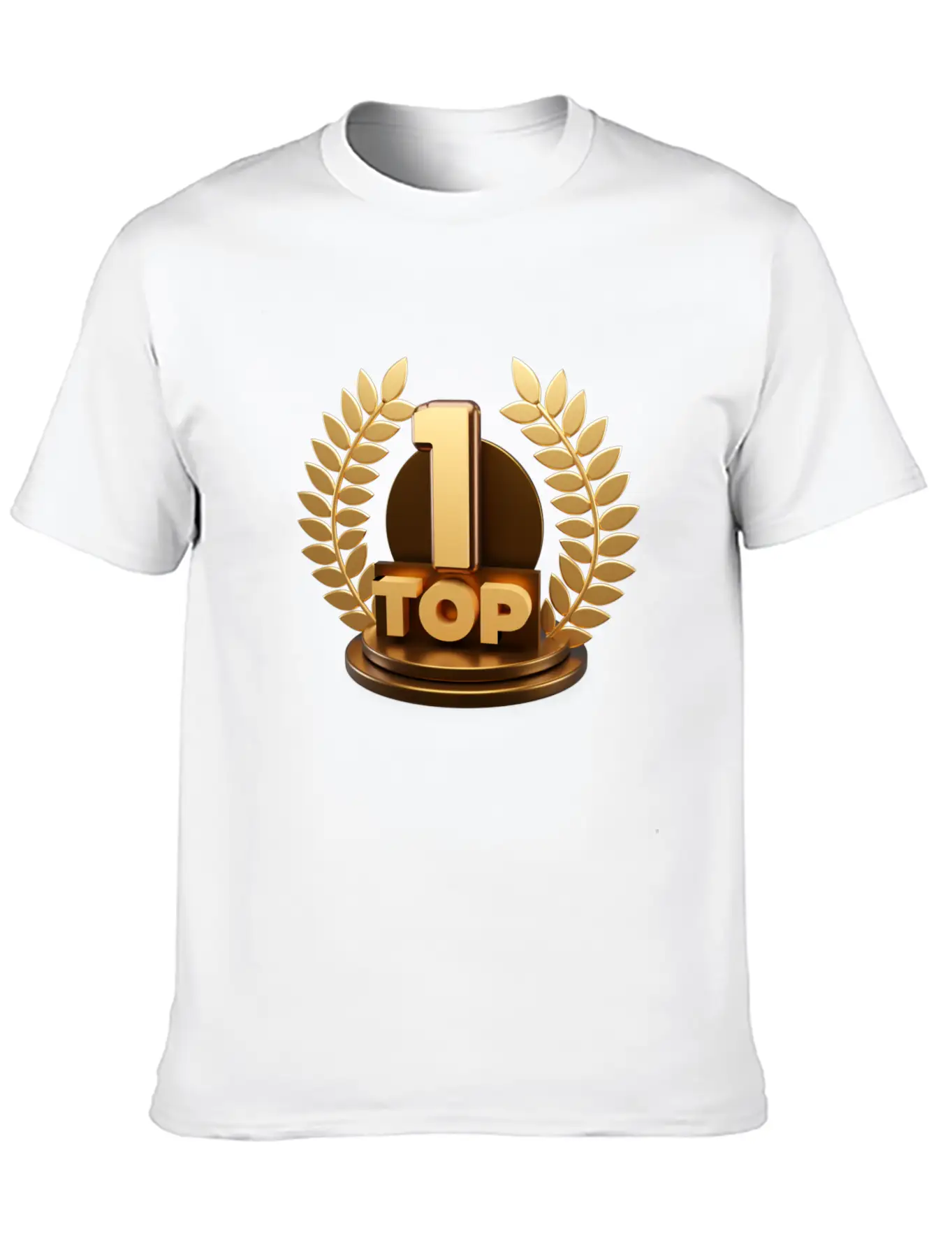 3d Top Trophy For First Winner Design Basic Graphic T-Shirt – Daily Comfort In Soft Cotton