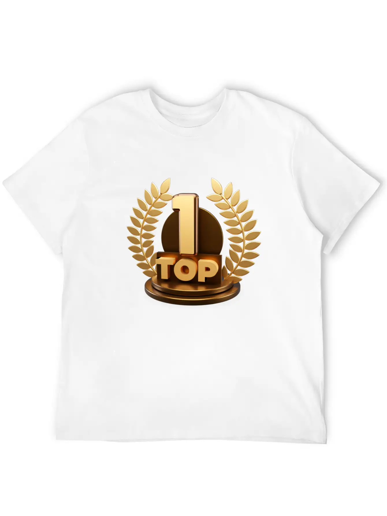 3d Top Trophy For First Winner Design Basic Graphic T-Shirt – Daily Comfort In Soft Cotton