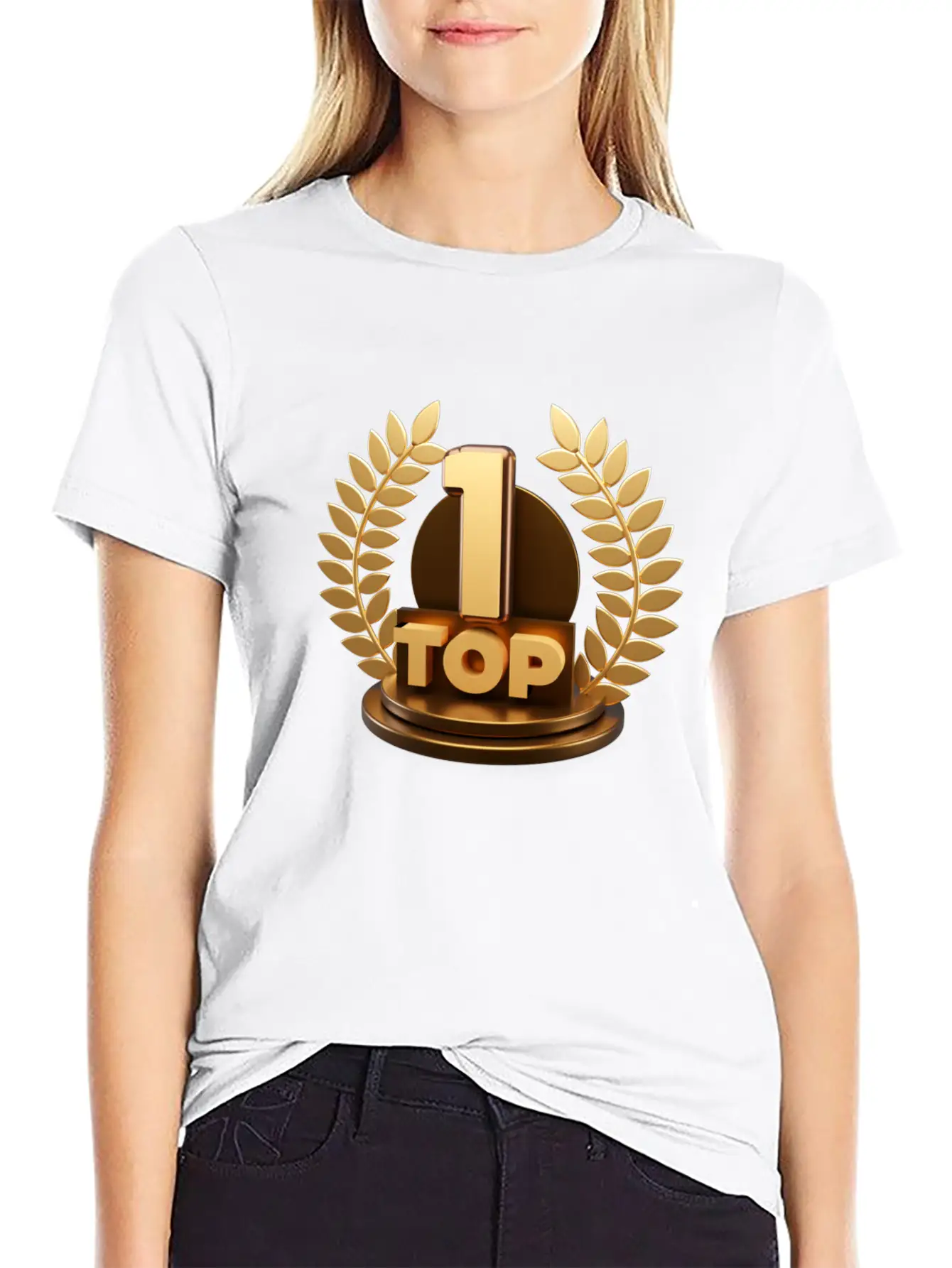 3d Top Trophy For First Winner Design Basic Graphic T-Shirt – Daily Comfort In Soft Cotton