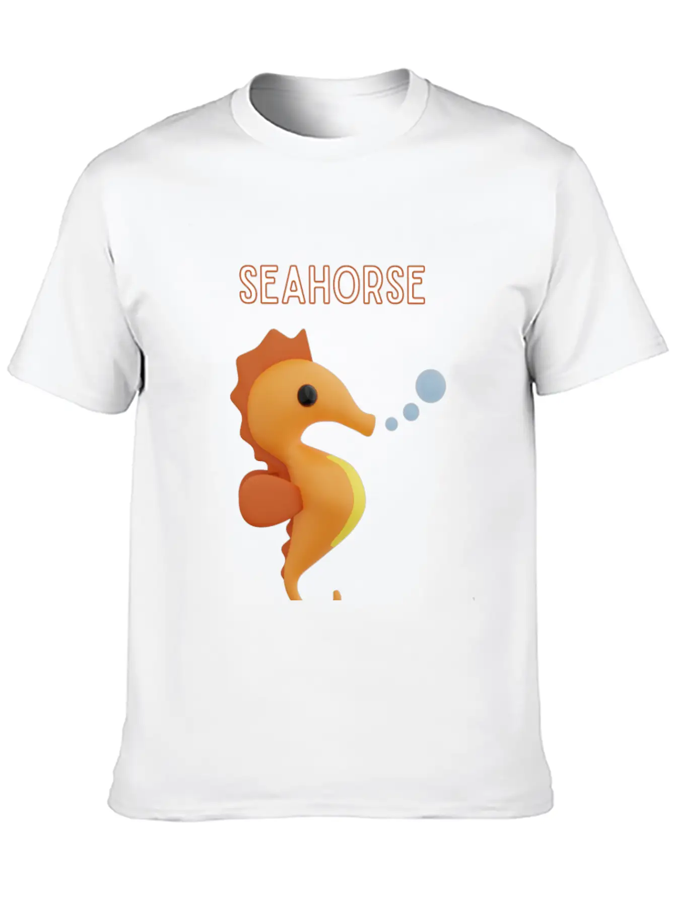 3D Underwater Sea HORSE Basic Graphic T-Shirt – Daily Comfort In Soft Cotton