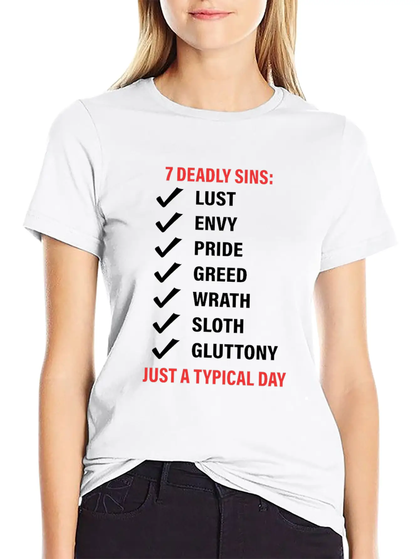 7 Deadly Sins Just A Typical Day Lightweight Cotton T-Shirt – Daily Comfort Graphic Shirt