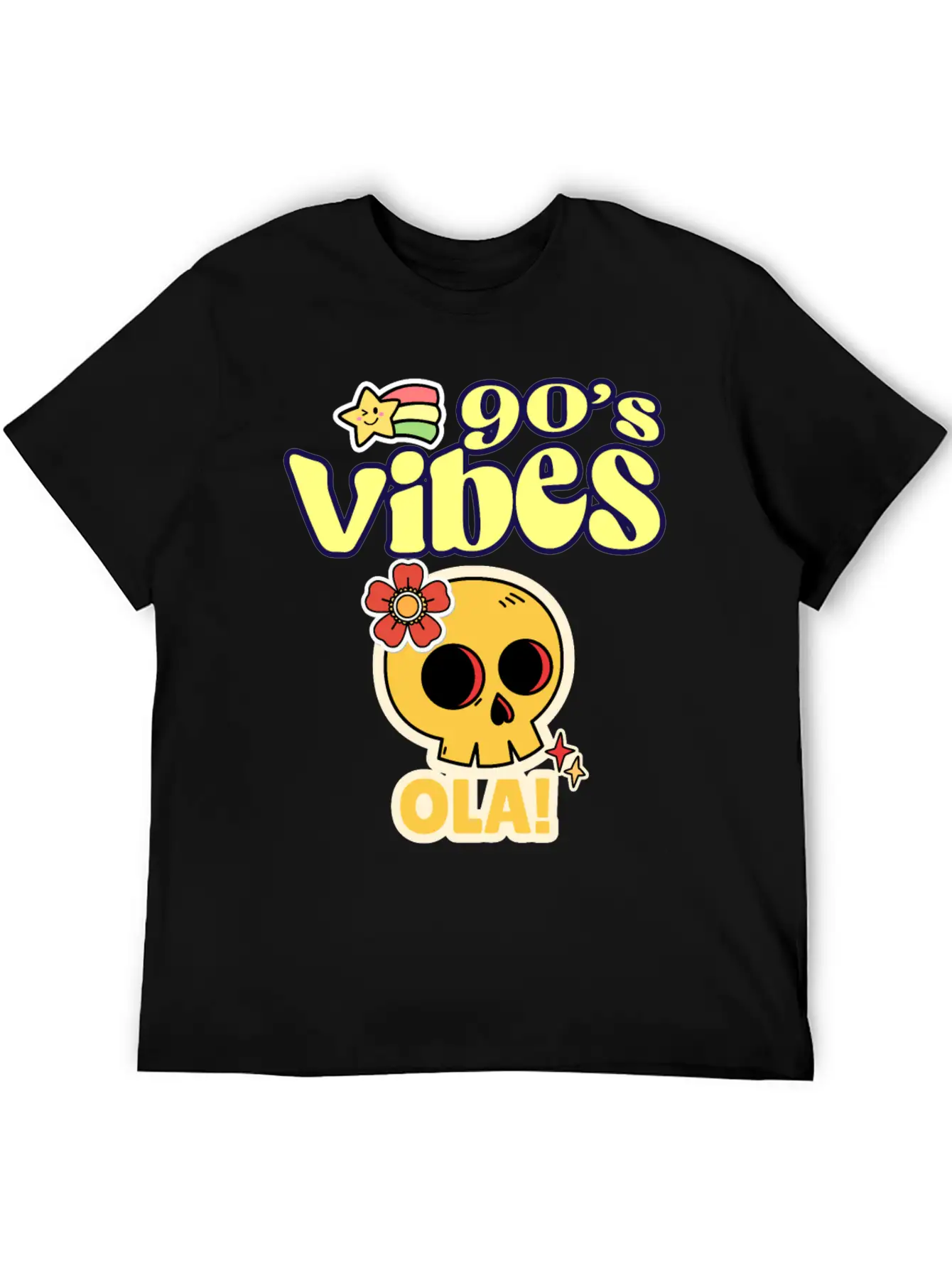 90's Vibes Retro Skull Stylish Everyday T-Shirt – Unisex Basic Cotton Tee