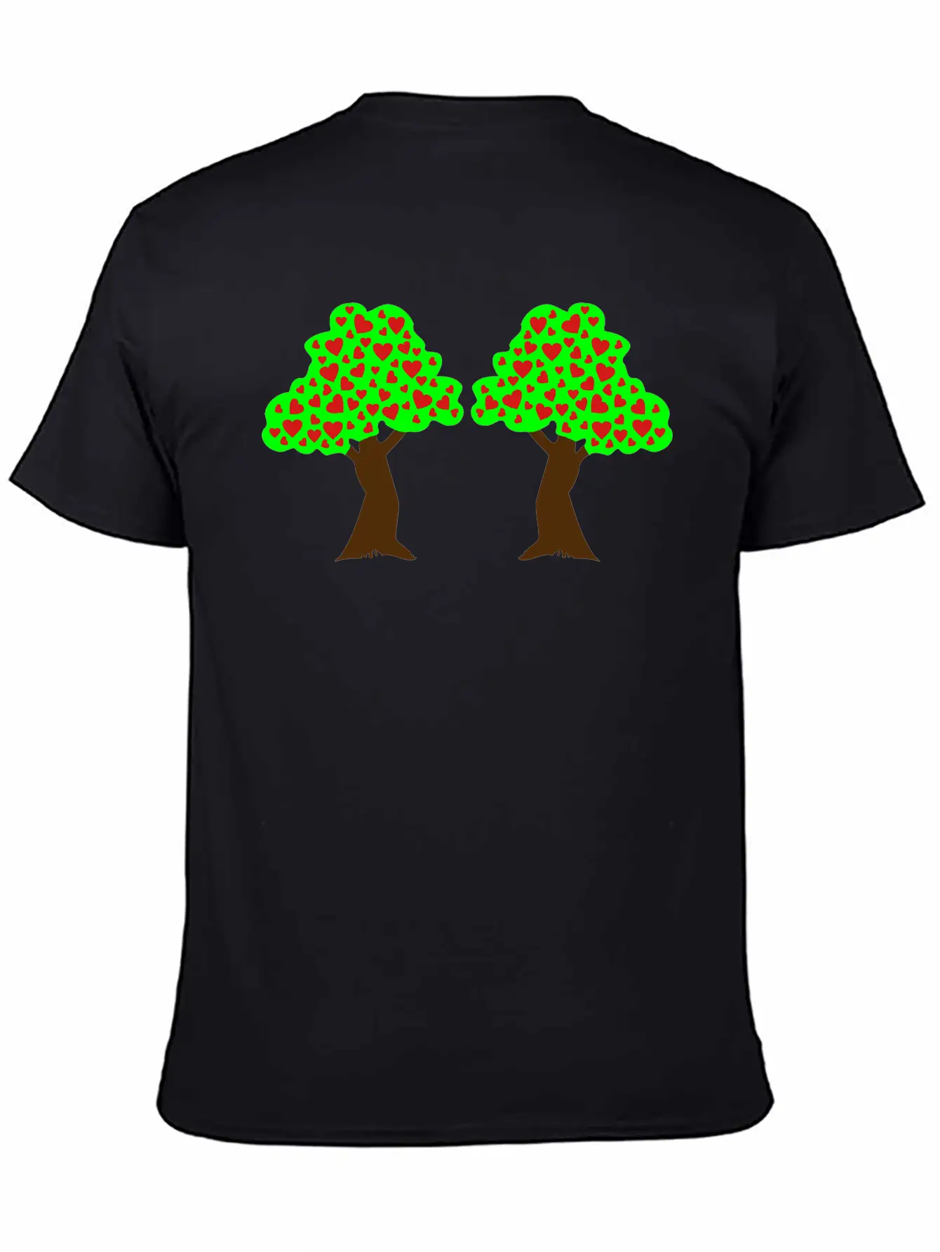 ❤ټRomantic Heart Trees-Plant Love Treesټ❤ Basic Graphic T-Shirt – Daily Comfort In Soft Cotton