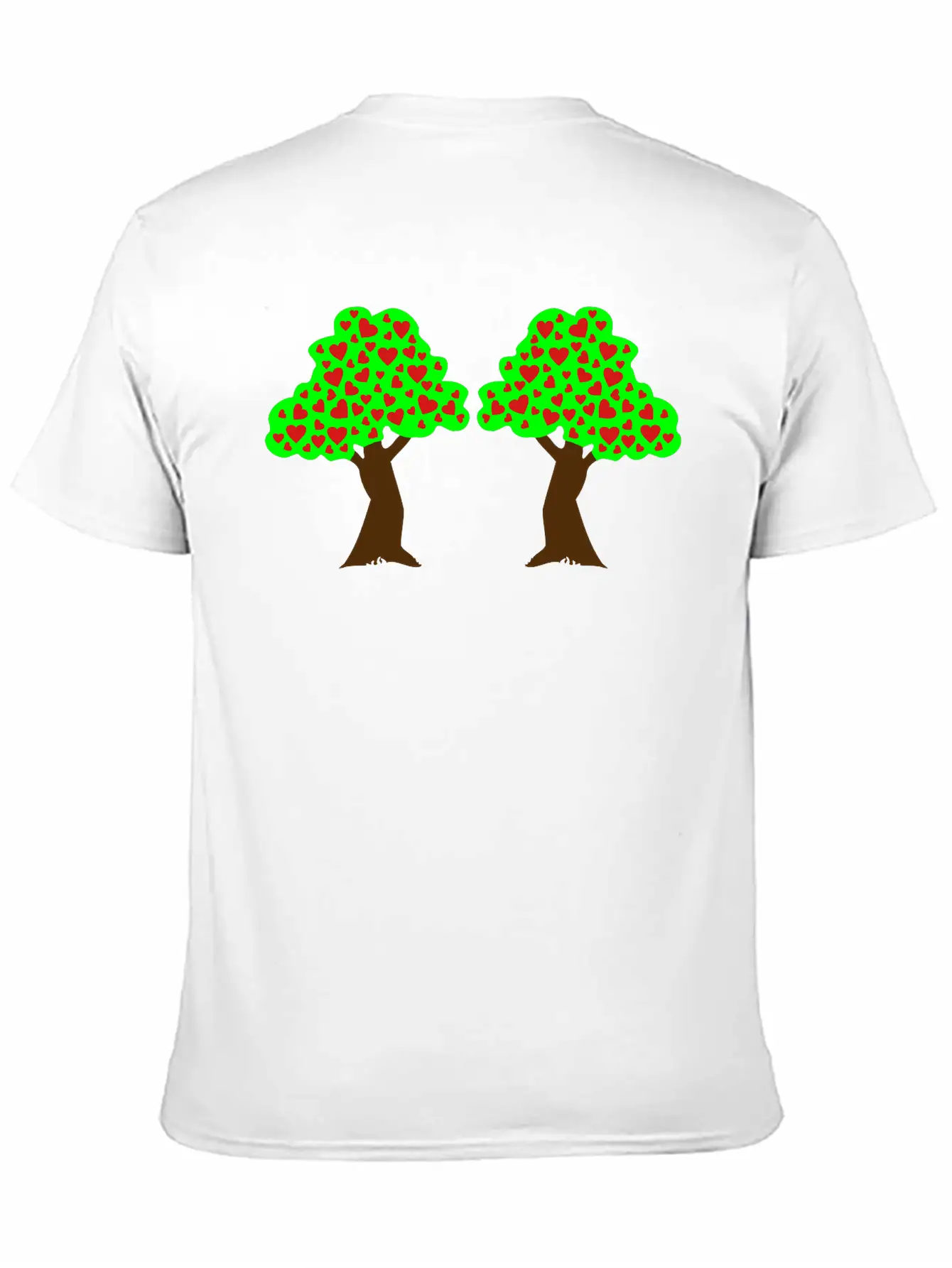 ❤ټRomantic Heart Trees-Plant Love Treesټ❤ Basic Graphic T-Shirt – Daily Comfort In Soft Cotton