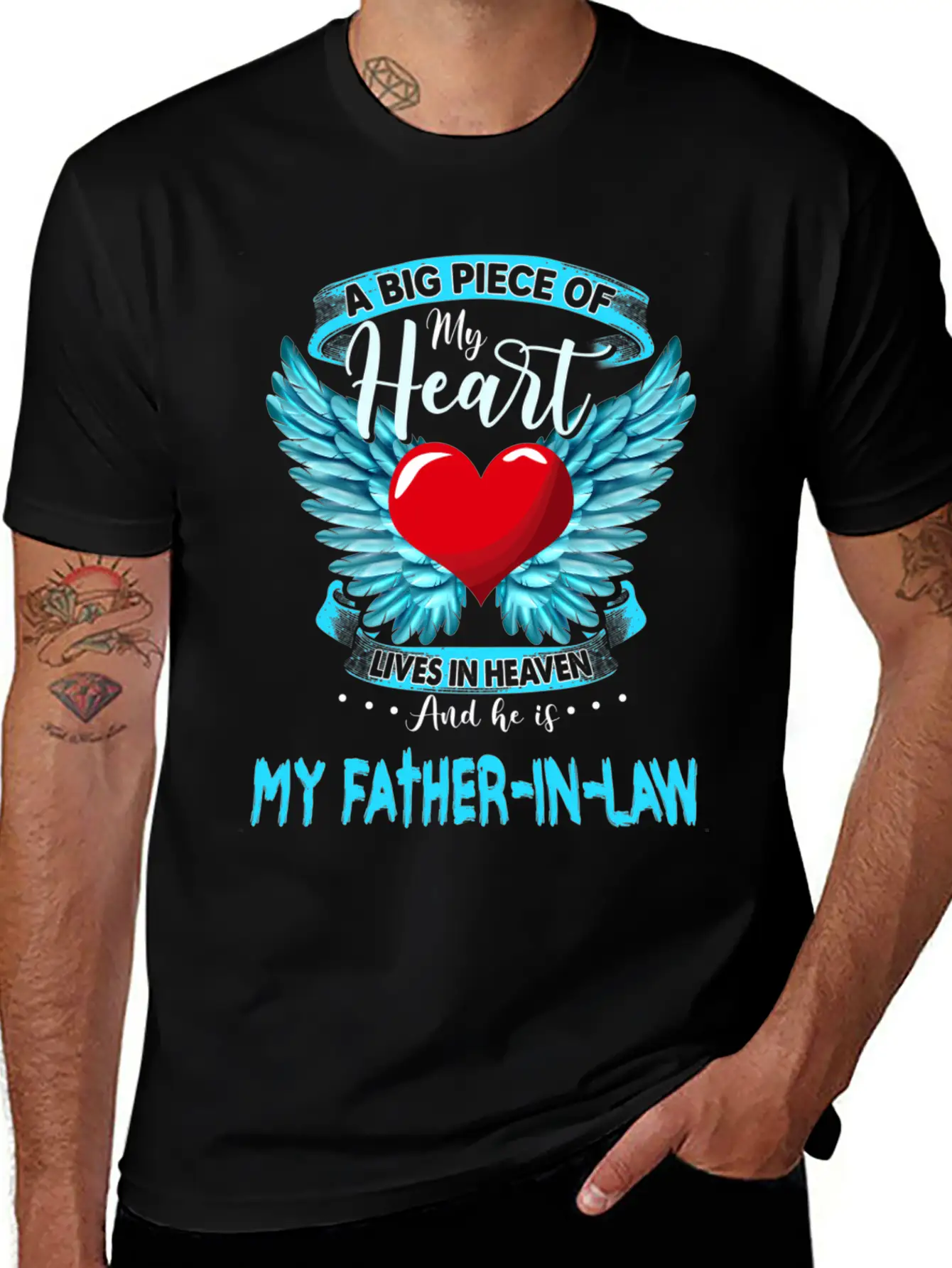 A Big Piece Of My Heart Lives In Heaven My Father Unisex Casual T-Shirt – Clean Design For Daily Comfort