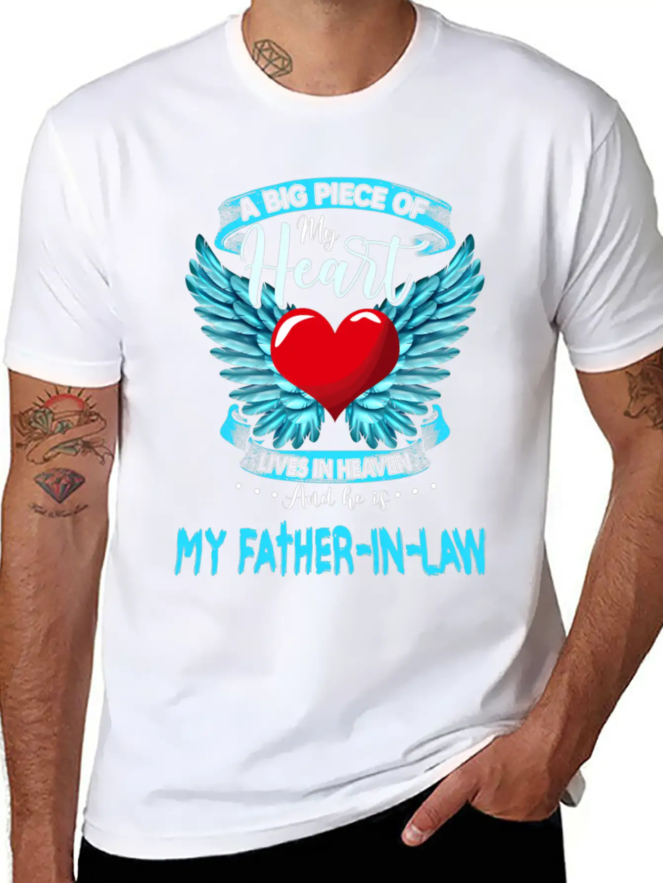 A Big Piece Of My Heart Lives In Heaven My Father Unisex Casual T-Shirt – Clean Design For Daily Comfort
