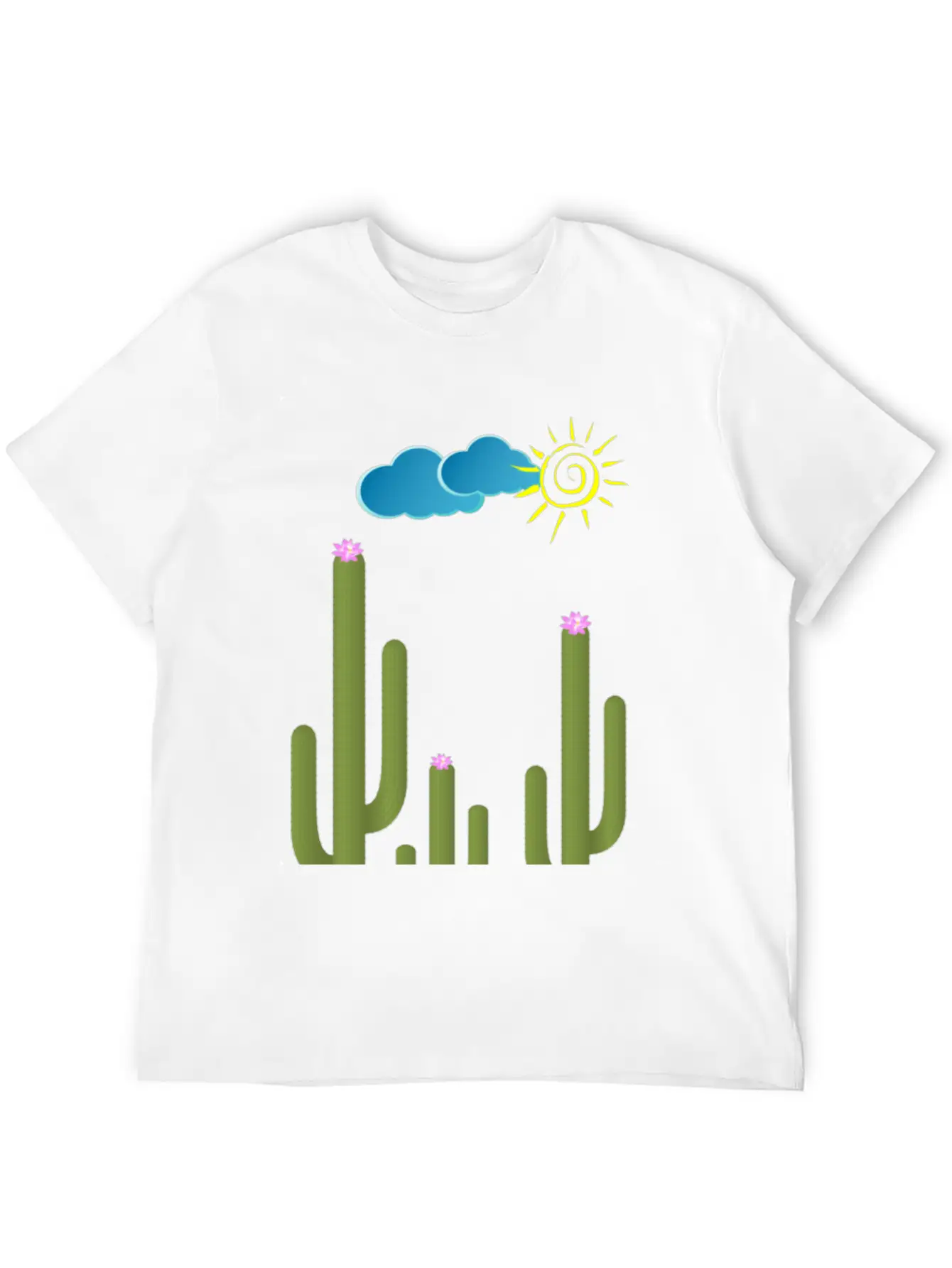 A Cactus Summer Basic Graphic T-Shirt – Daily Comfort In Soft Cotton