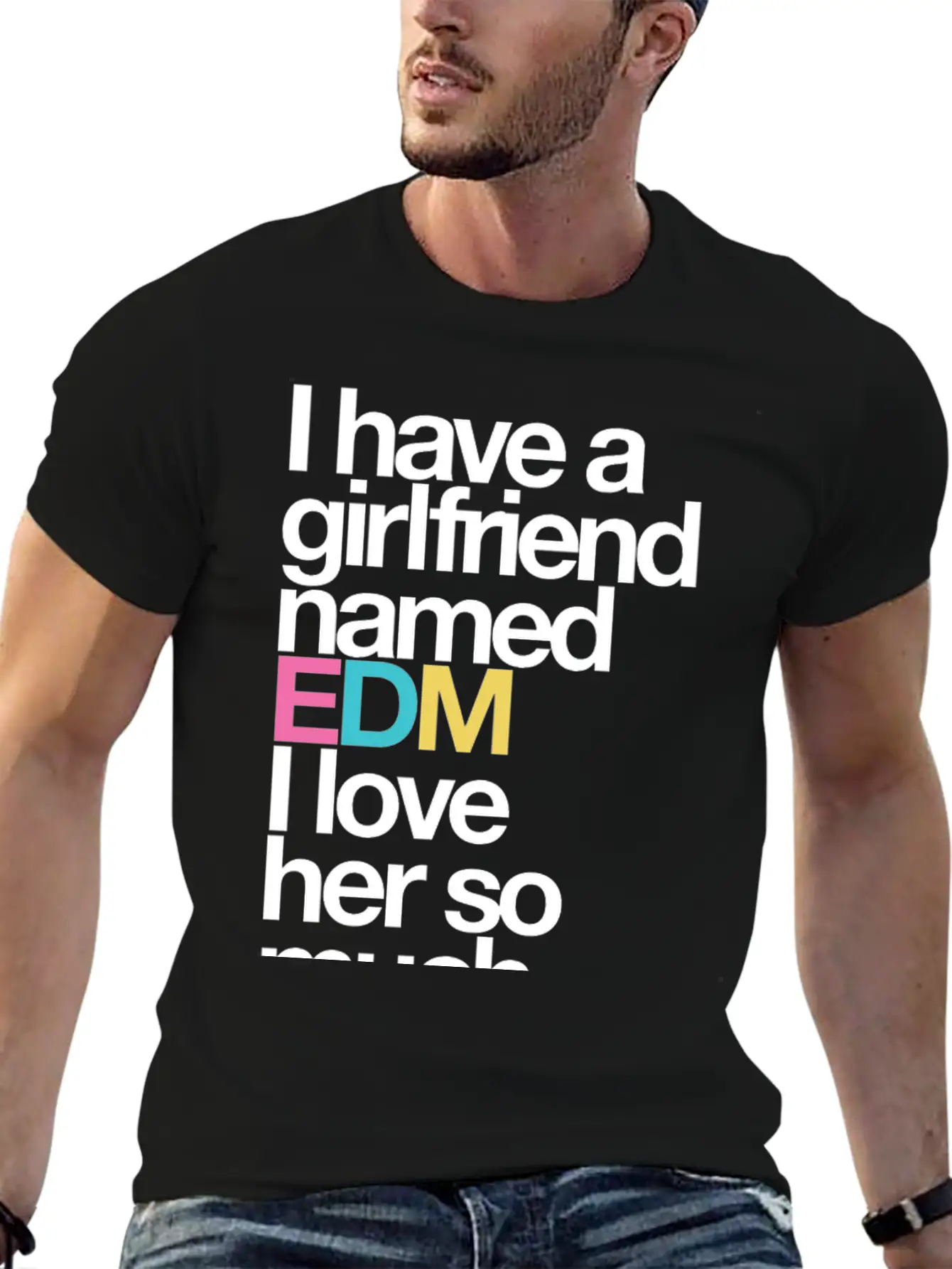 A Girlfriend Named EDM Simple Everyday Graphic Tee – Lightweight Summer Wear