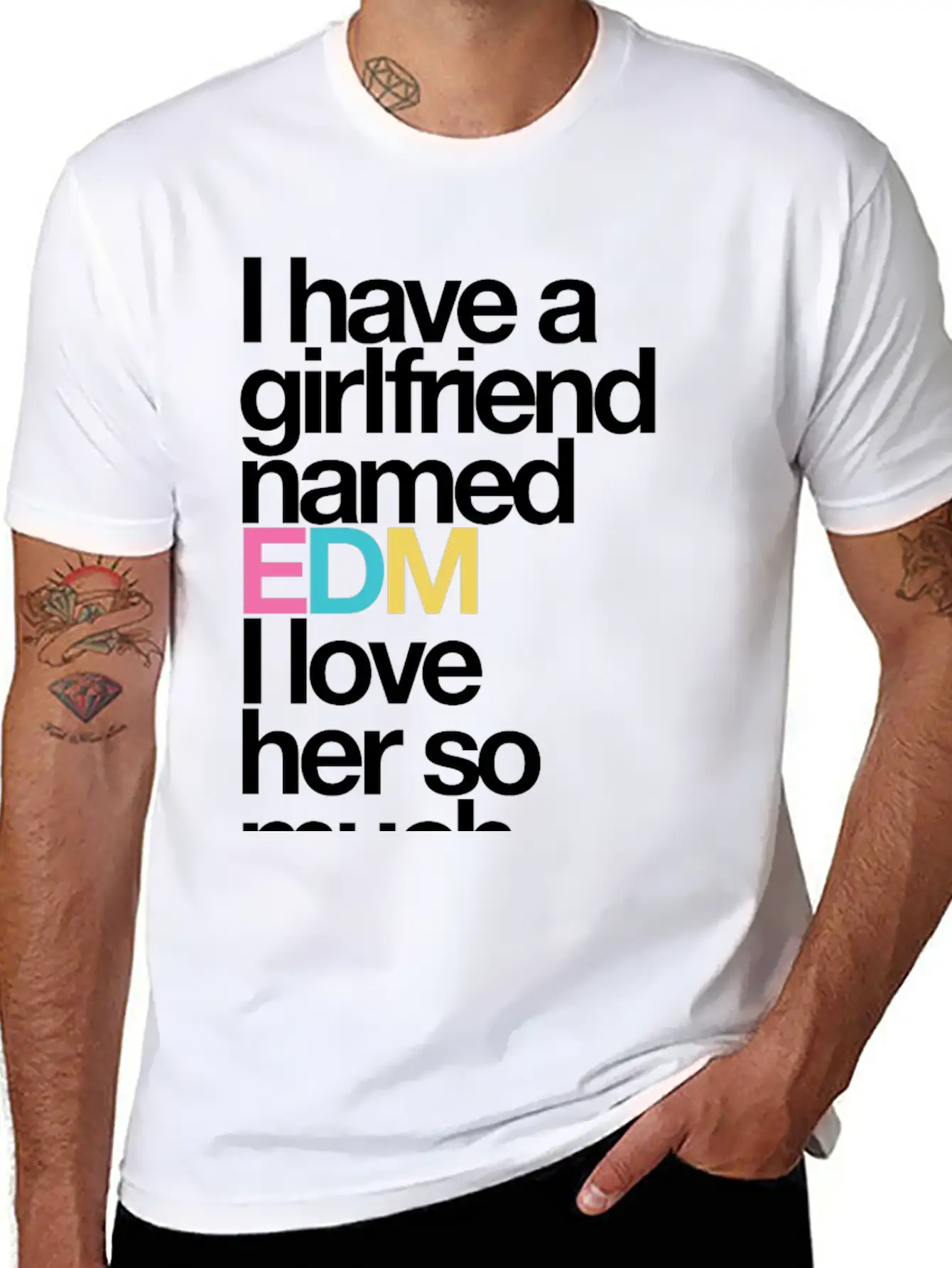 A Girlfriend Named EDM Simple Everyday Graphic Tee – Lightweight Summer Wear
