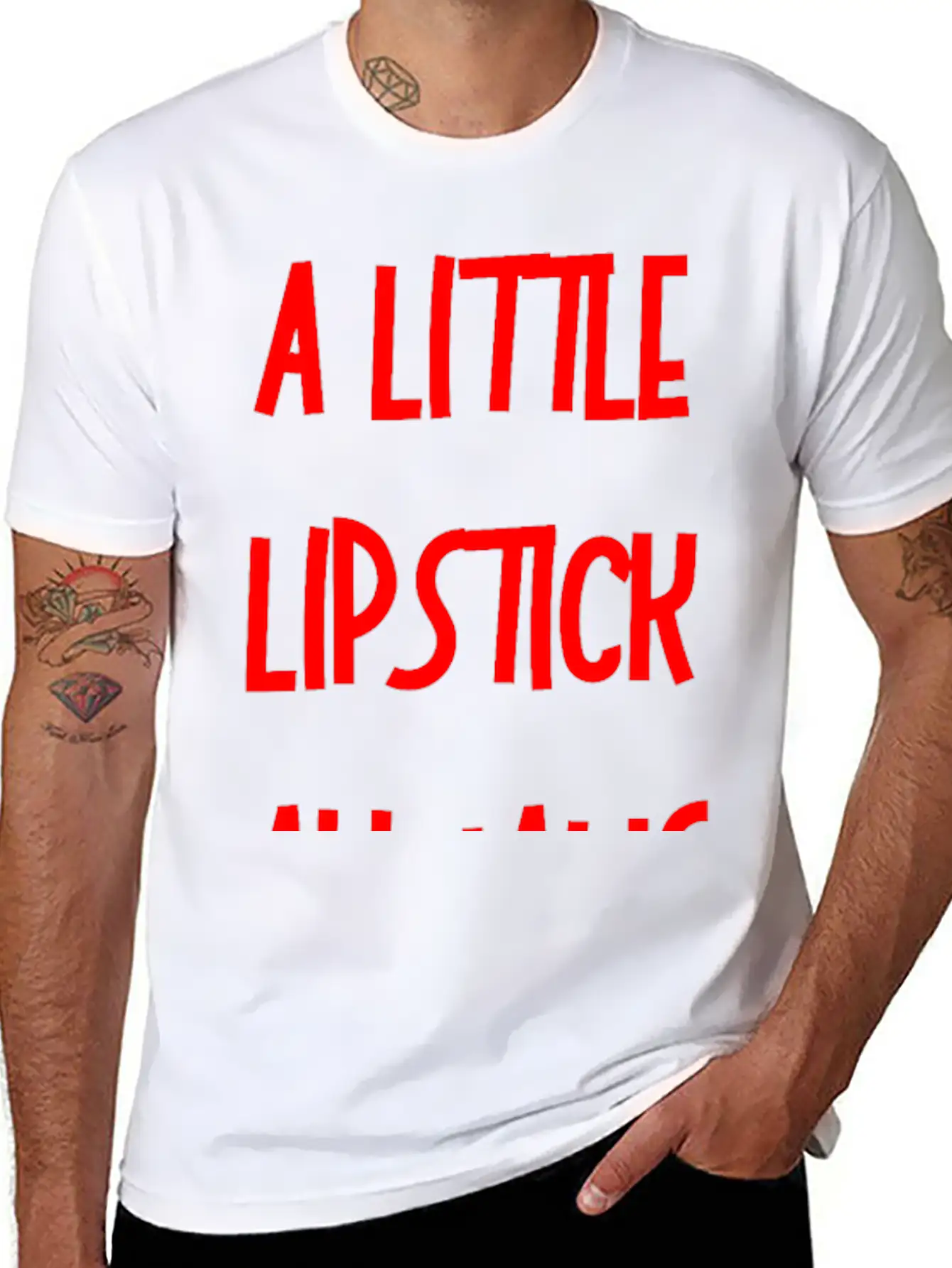 A Little Lipstick Always Helps 3 Relaxed Everyday Tee – Lightweight And Durable Cotton