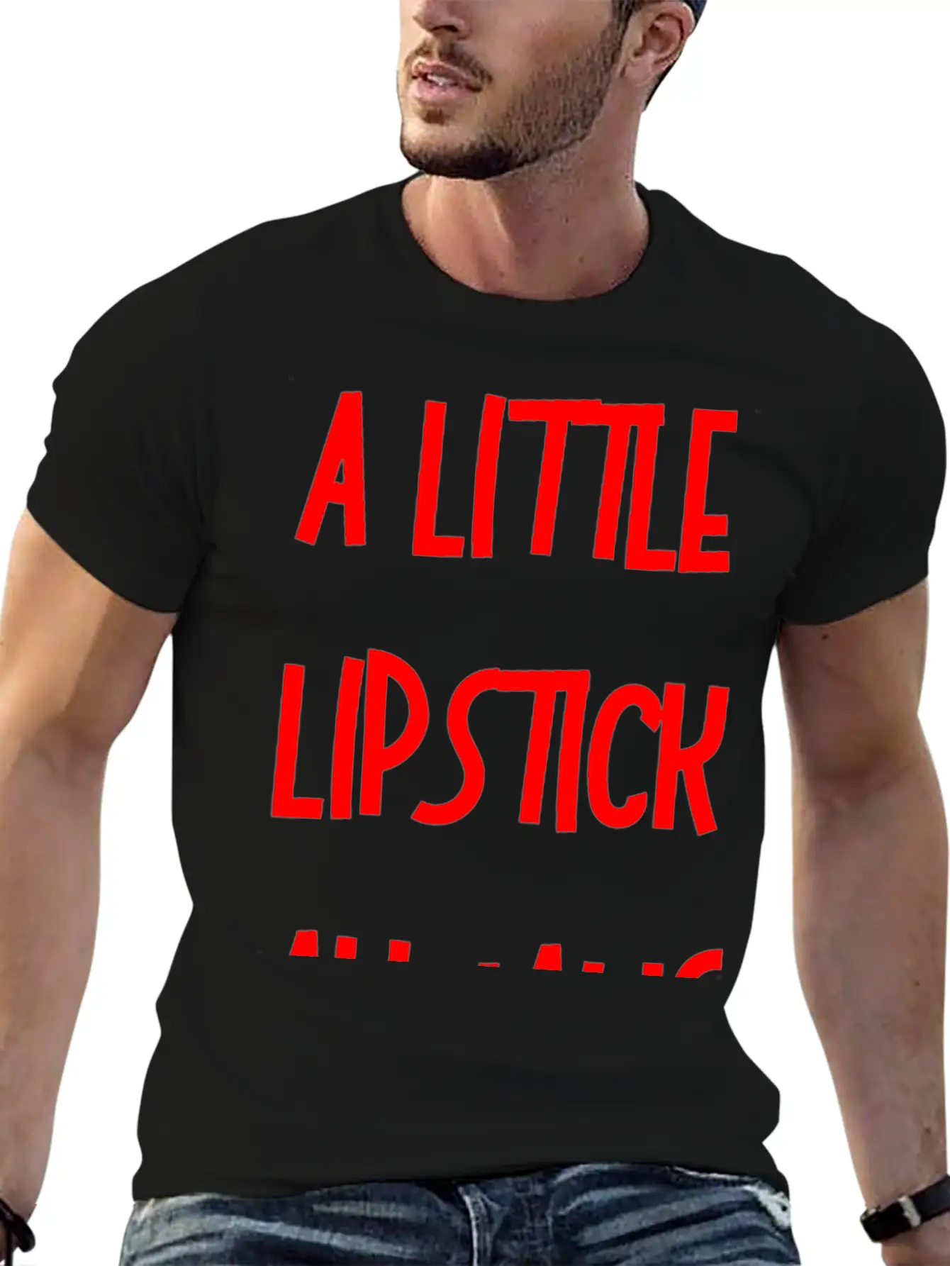 A Little Lipstick Always Helps 3 Relaxed Everyday Tee – Lightweight And Durable Cotton