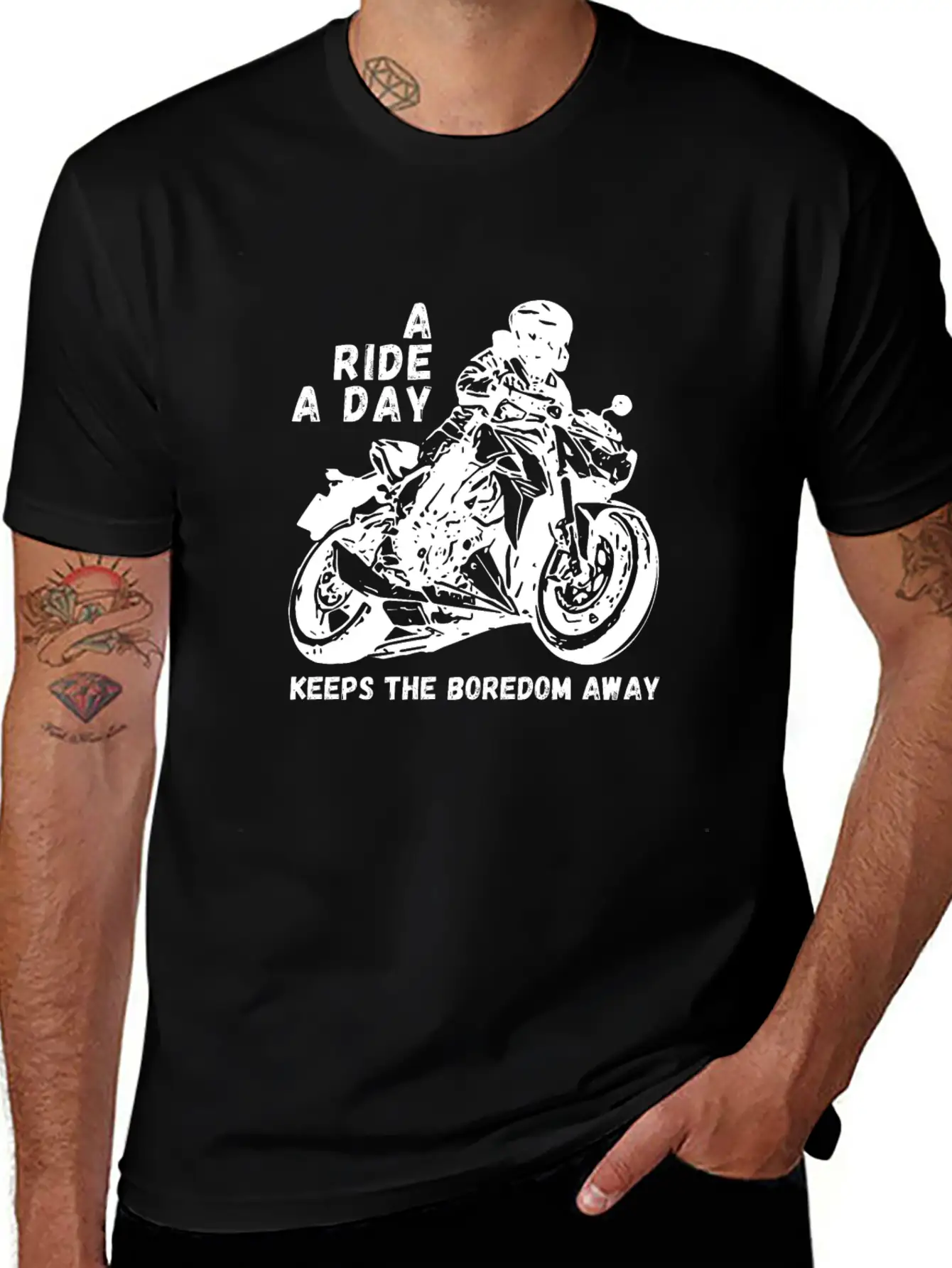 A Ride A Day Keeps The Boredom Away Essential Cotton Tee For Daily Outfits – Unisex Style