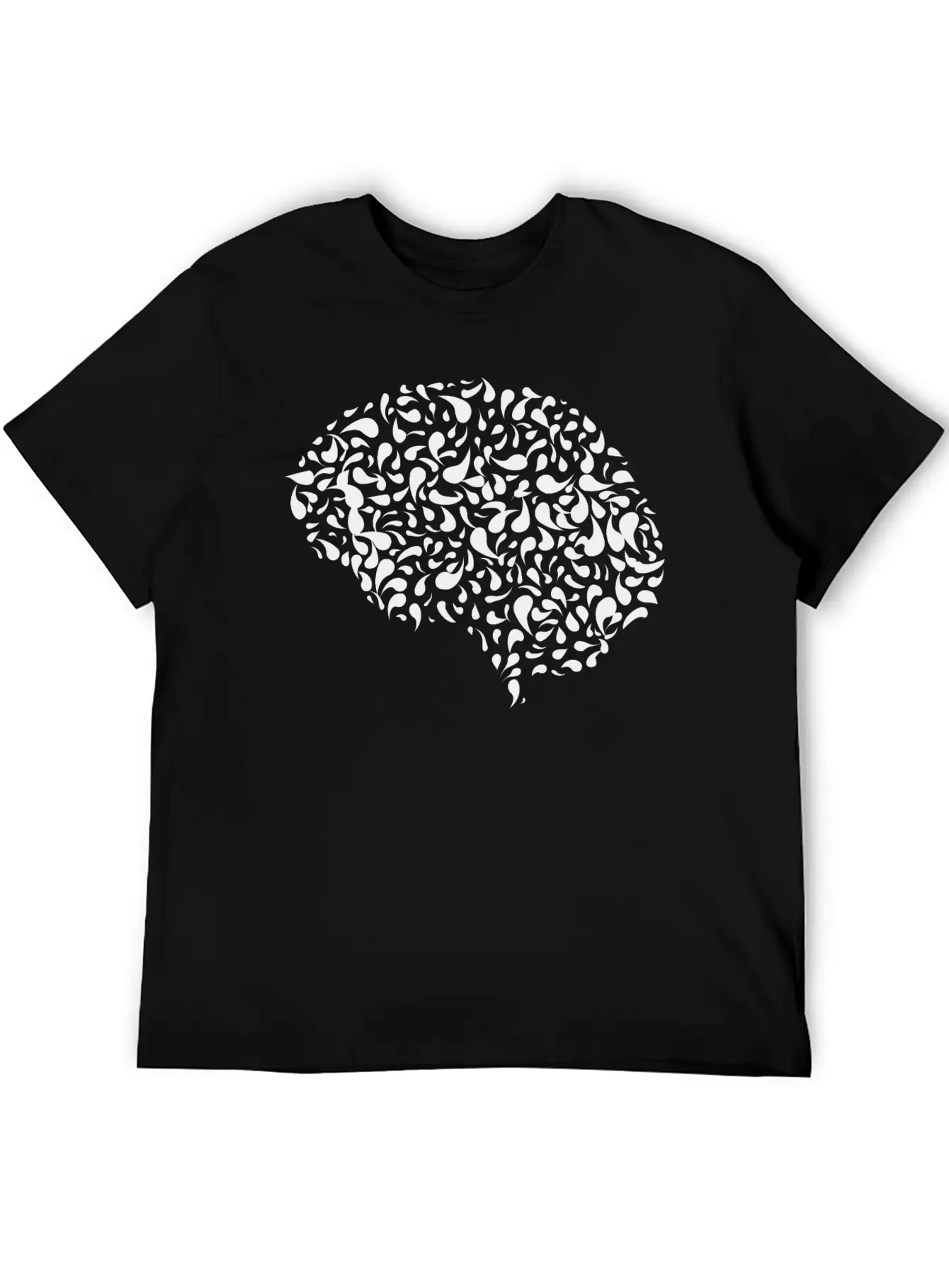 Abstract Drops Brain Stylish Everyday T-Shirt – Unisex Basic Cotton Tee
