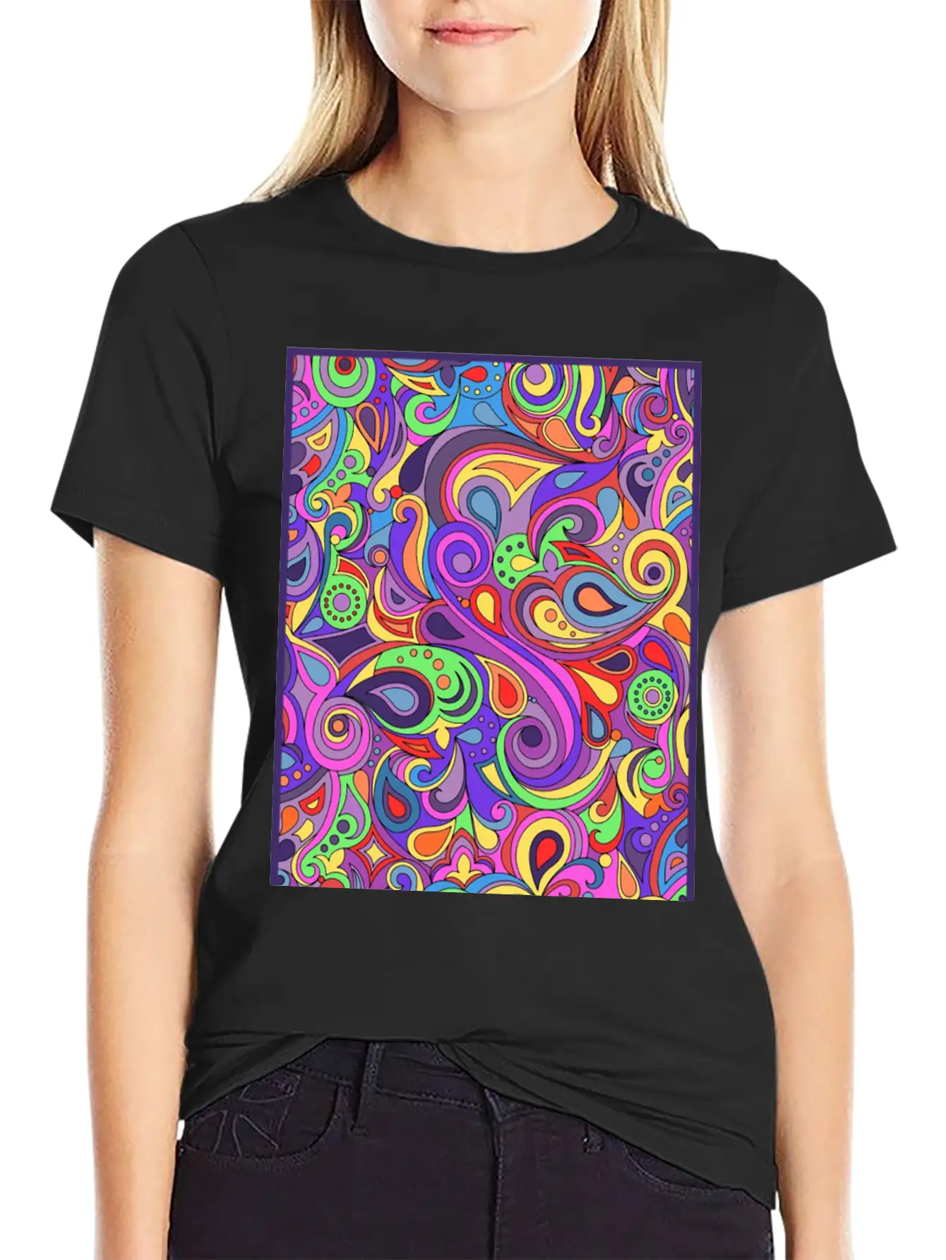 Abstract Simple Everyday Graphic Tee – Lightweight Summer Wear