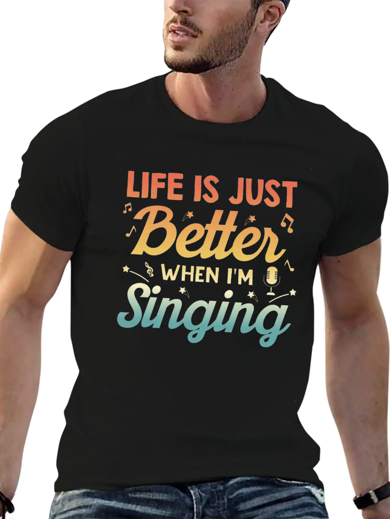 Acapella Quartet Singer Life Is Just Better When I Basic Graphic T-Shirt – Daily Comfort In Soft Cotton