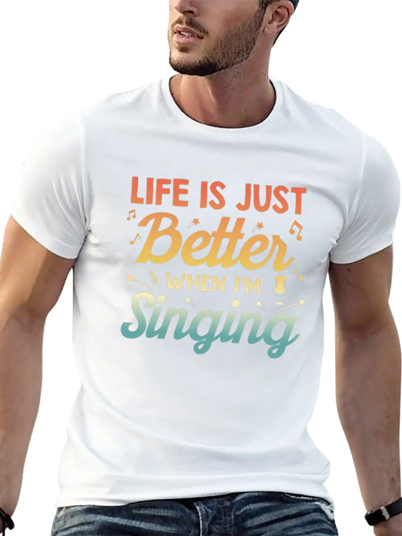 Acapella Quartet Singer Life Is Just Better When I Basic Graphic T-Shirt – Daily Comfort In Soft Cotton