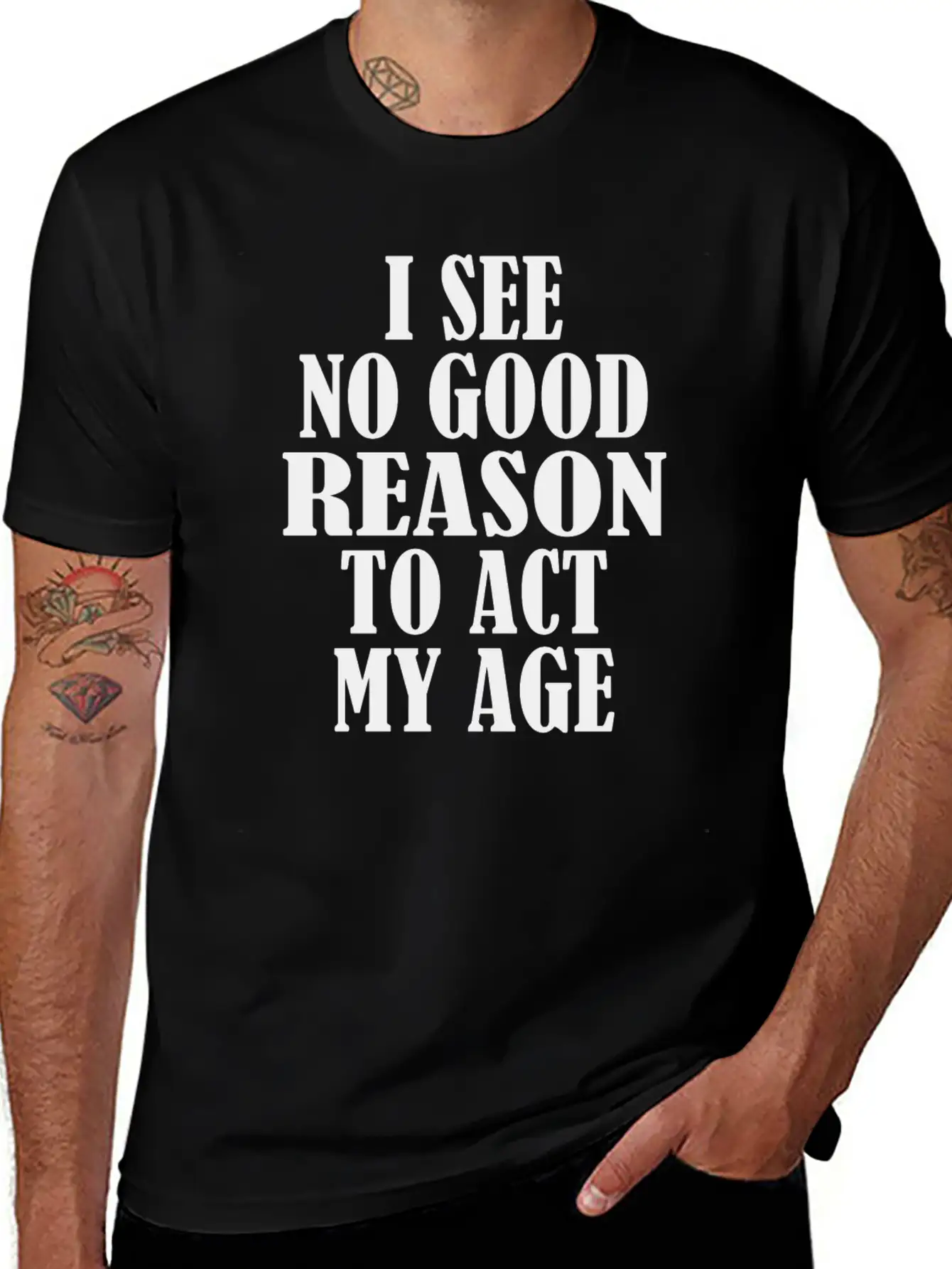 ACT TO MY AGE FUNNY Simple Everyday Graphic Tee – Lightweight Summer Wear
