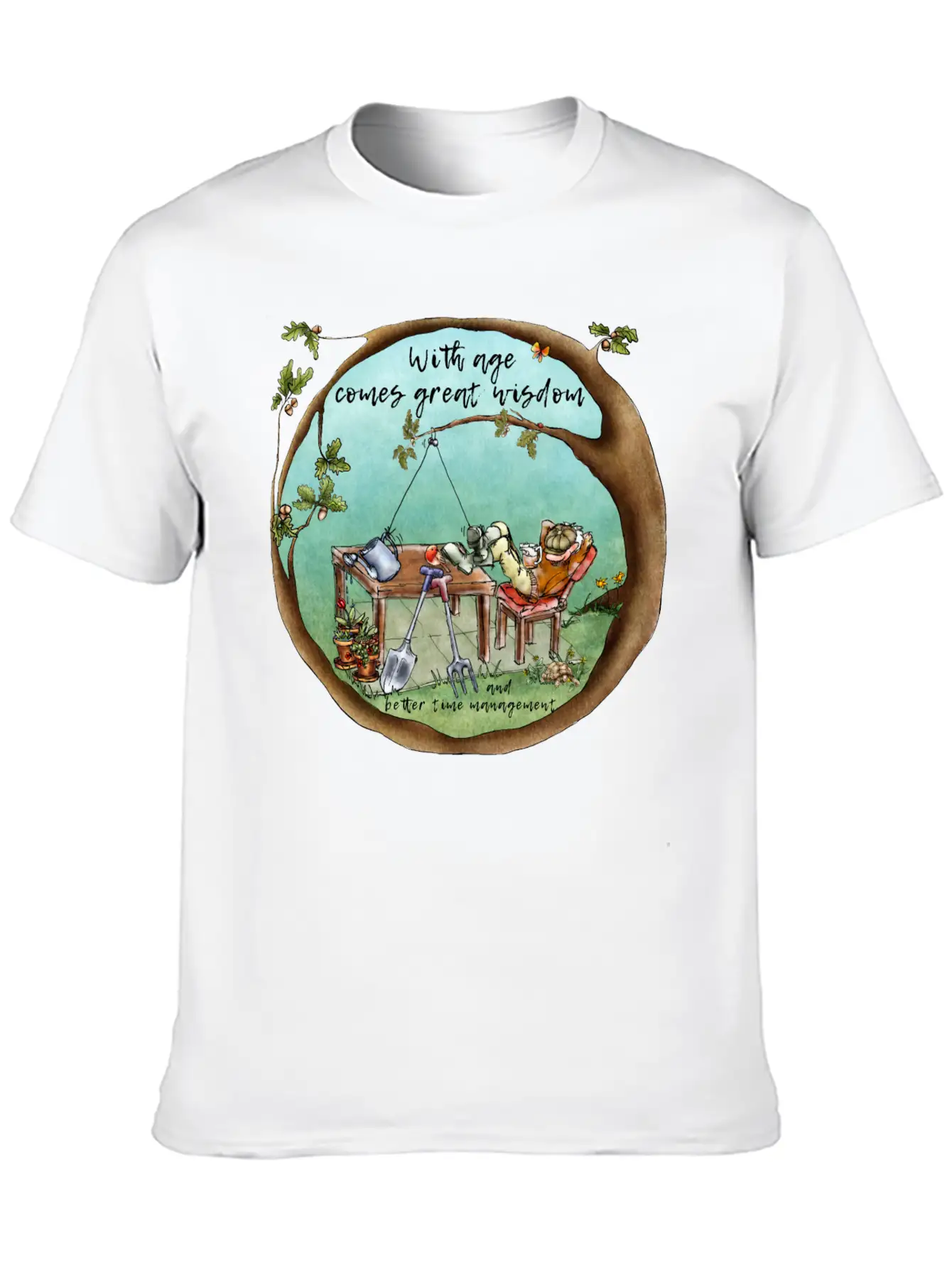 Age And Great Wisdom T Shirt Design Stylish Everyday T-Shirt – Unisex Basic Cotton Tee