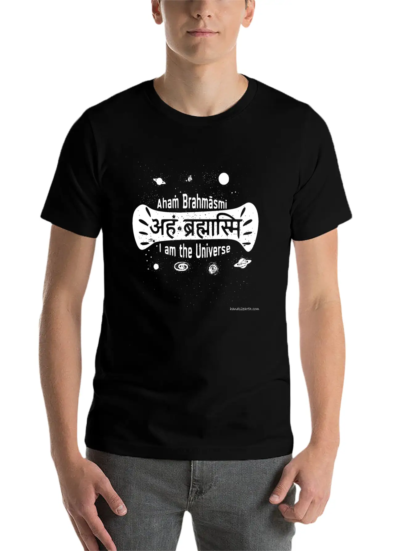 Aham Bhrahamasmi | I Am The Universe | Basic Graphic T-Shirt – Daily Comfort In Soft Cotton