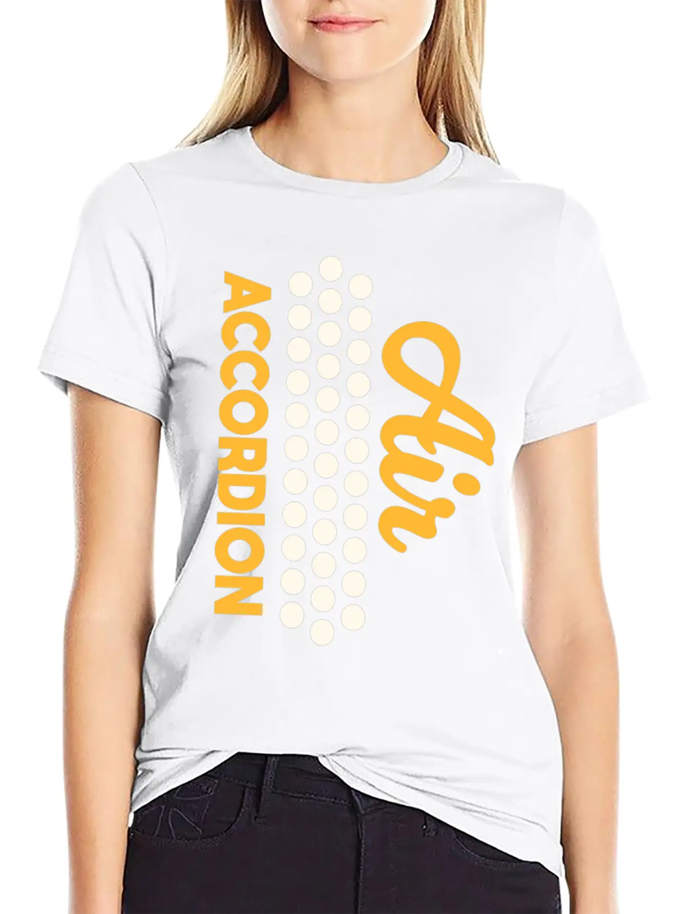 Air Accordion, Musician, Playing Accordion Basic Graphic T-Shirt – Daily Comfort In Soft Cotton