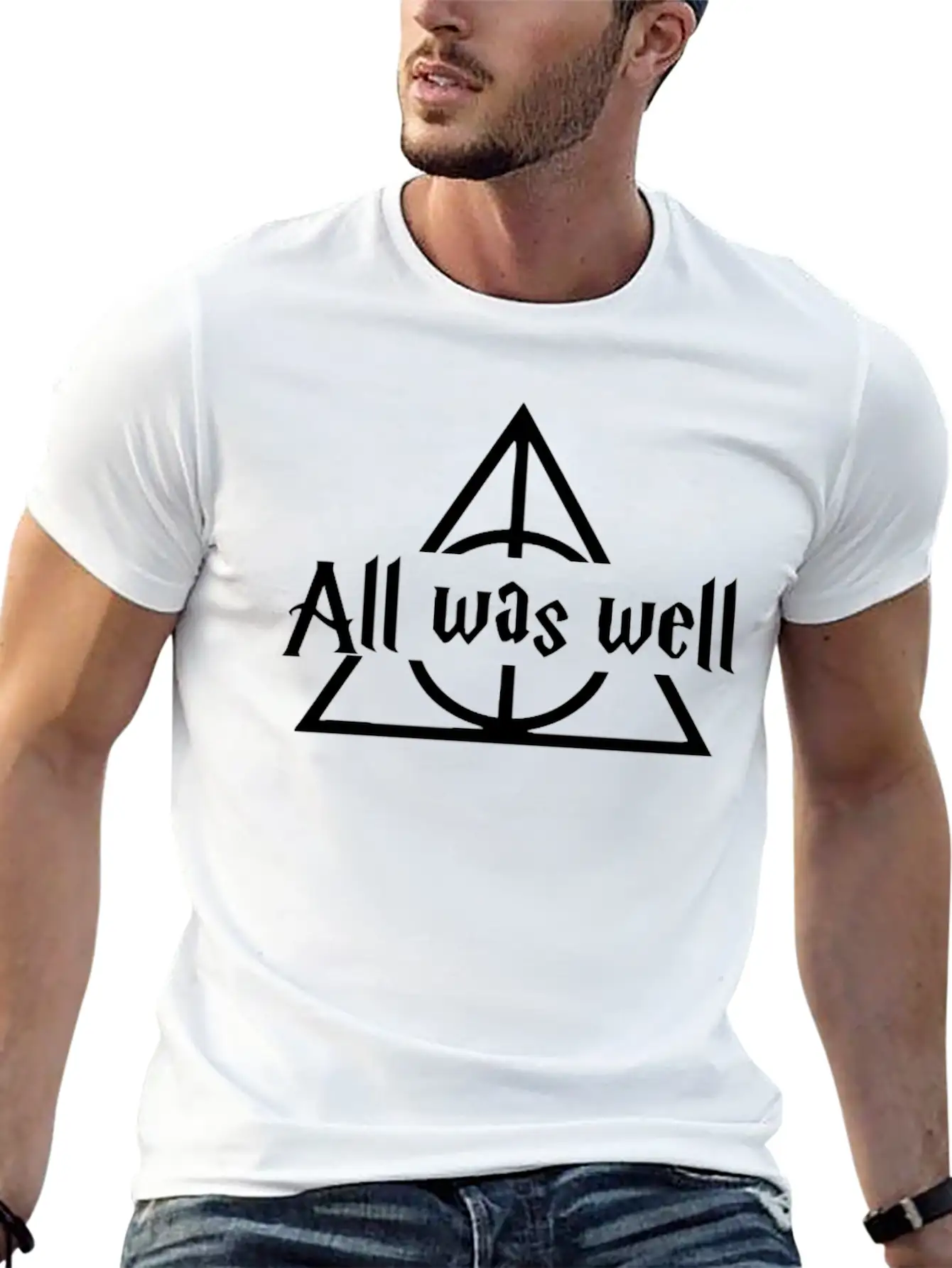 All Was Well Basic Graphic T-Shirt – Daily Comfort In Soft Cotton
