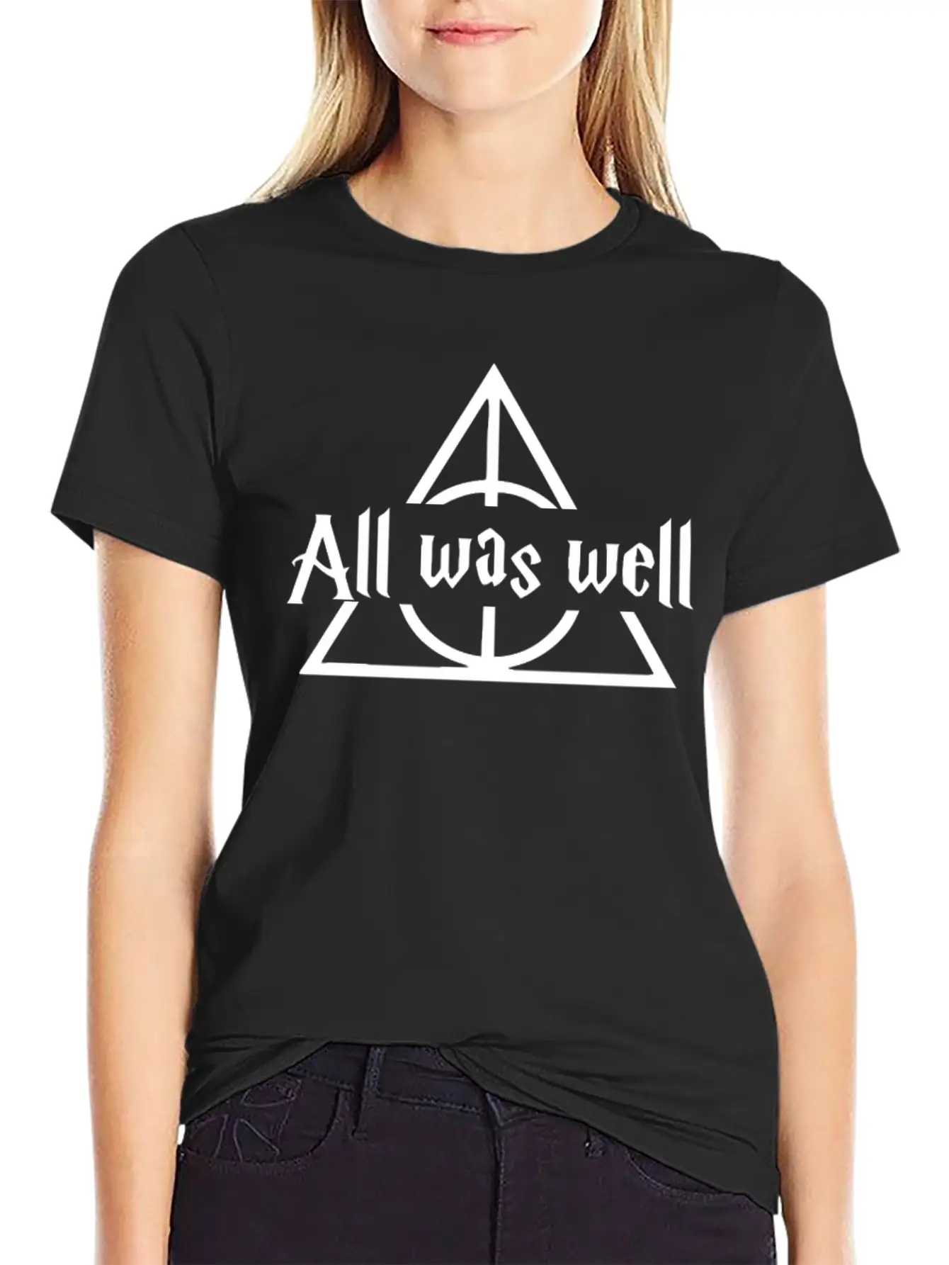 All Was Well Basic Graphic T-Shirt – Daily Comfort In Soft Cotton