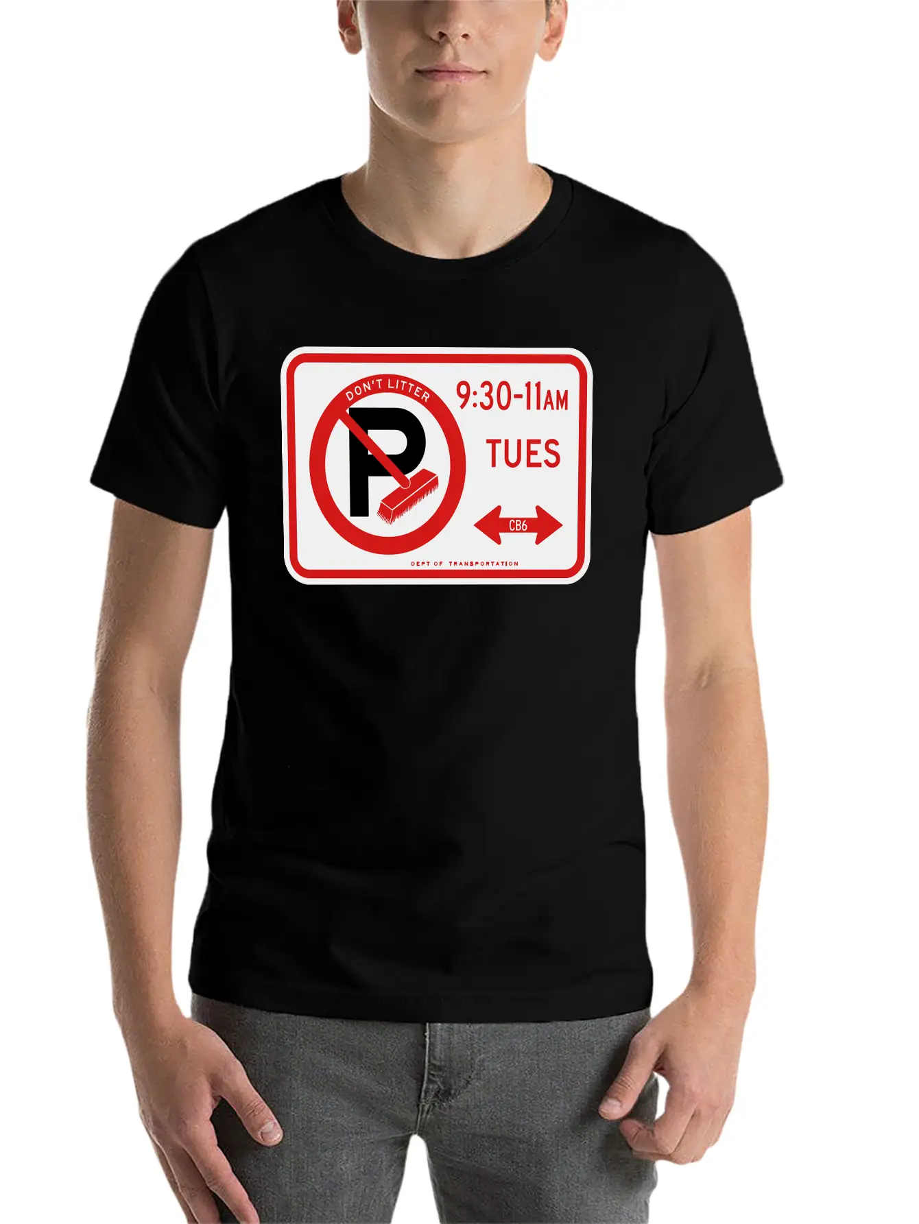 Alternate Side Parking Sign Stylish Everyday T-Shirt – Unisex Basic Cotton Tee