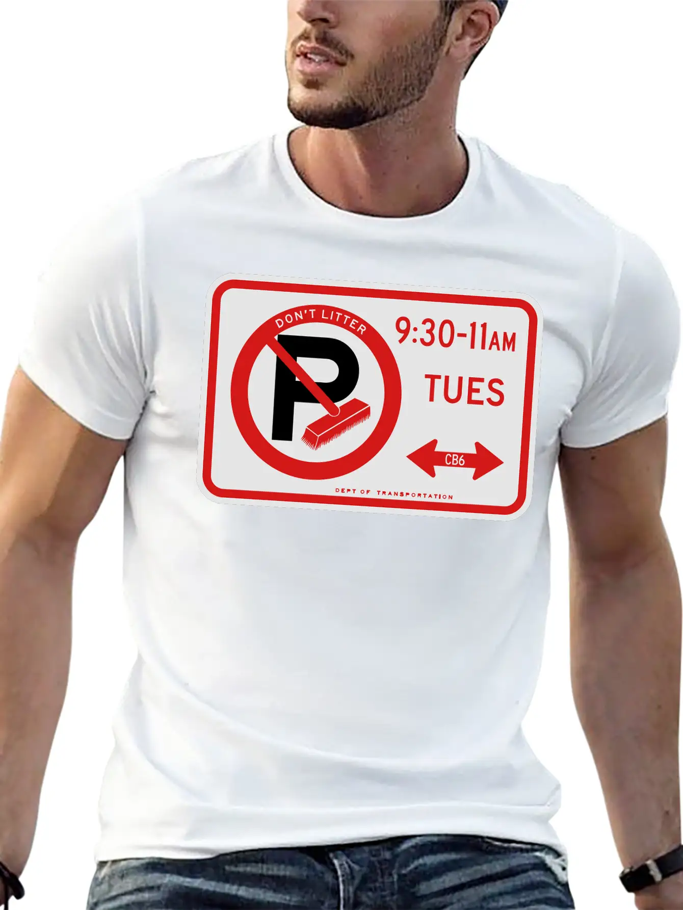 Alternate Side Parking Sign Stylish Everyday T-Shirt – Unisex Basic Cotton Tee