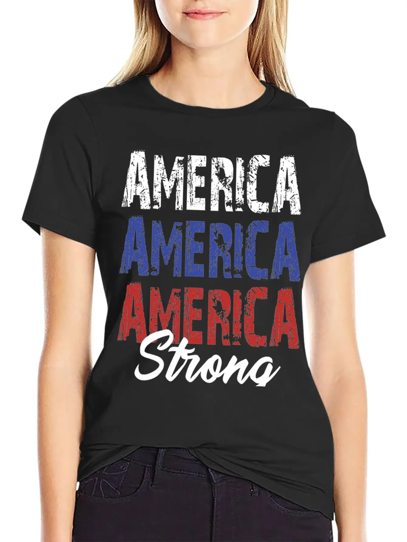 America Strong Stylish Everyday T-Shirt – Unisex Basic Cotton Tee