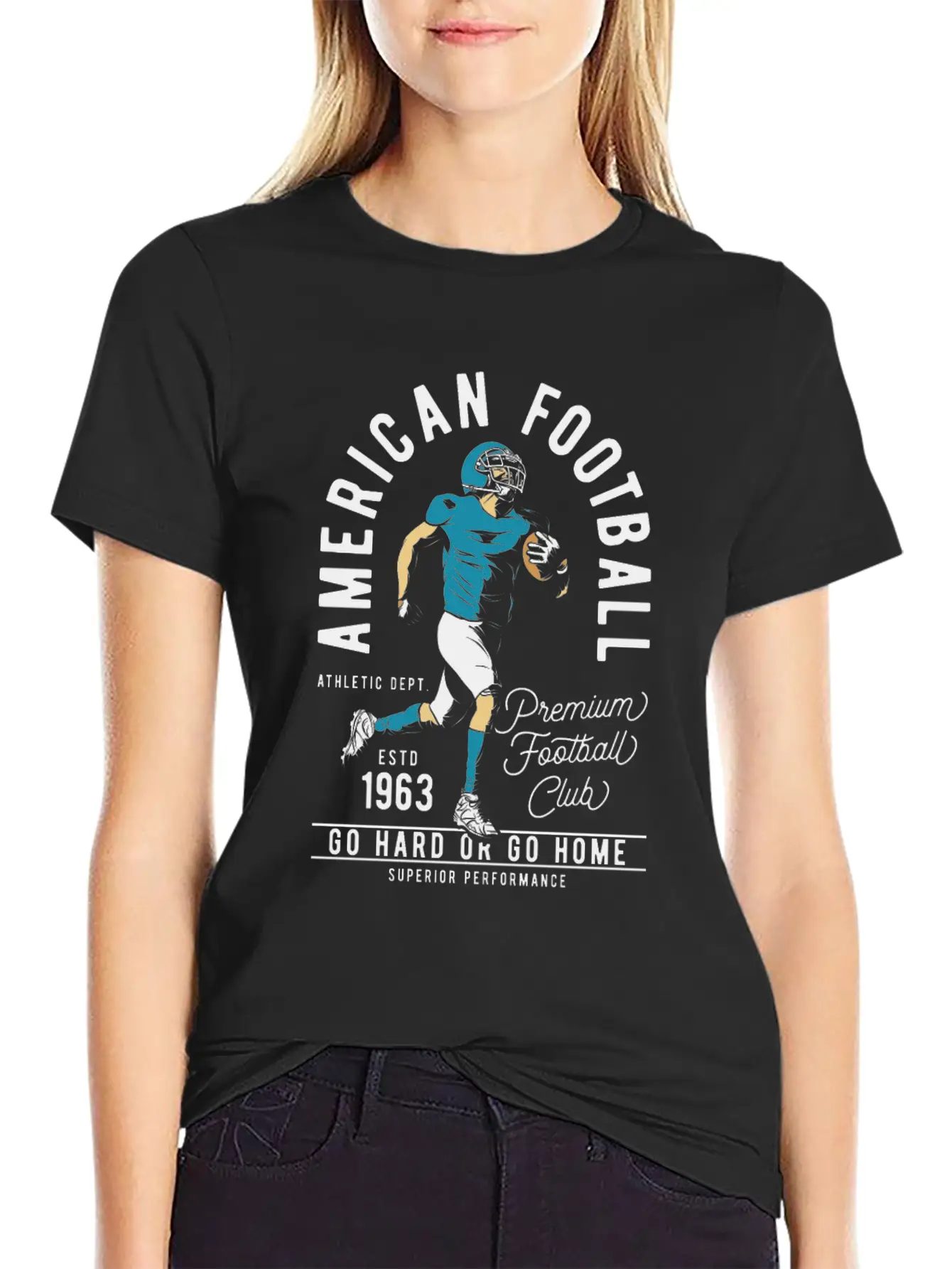 American Football Vintage Runningback Shirt & Gift Stylish Everyday T-Shirt – Unisex Basic Cotton Tee