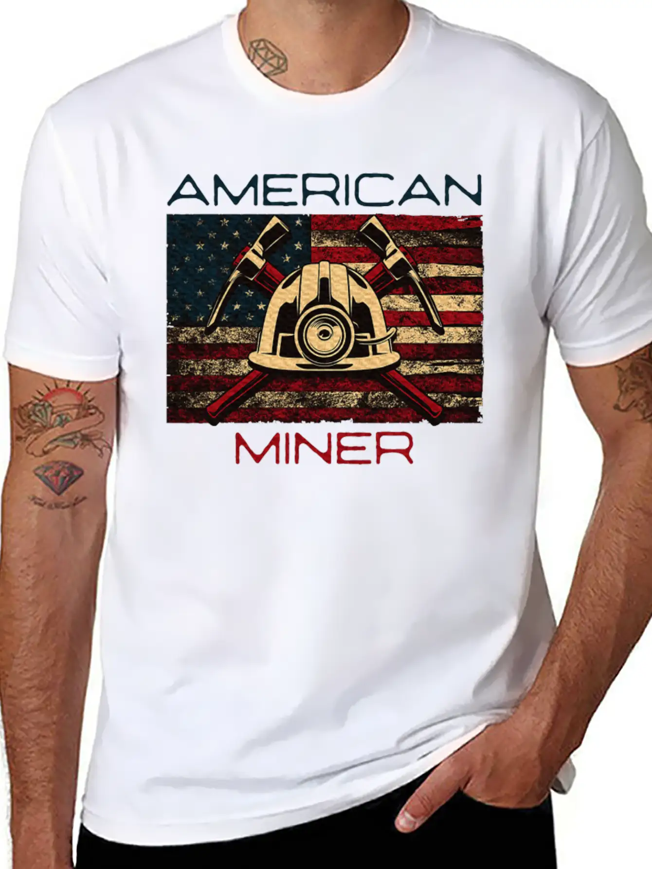 American Miner Patriot Gold Mining Stylish Everyday T-Shirt – Unisex Basic Cotton Tee