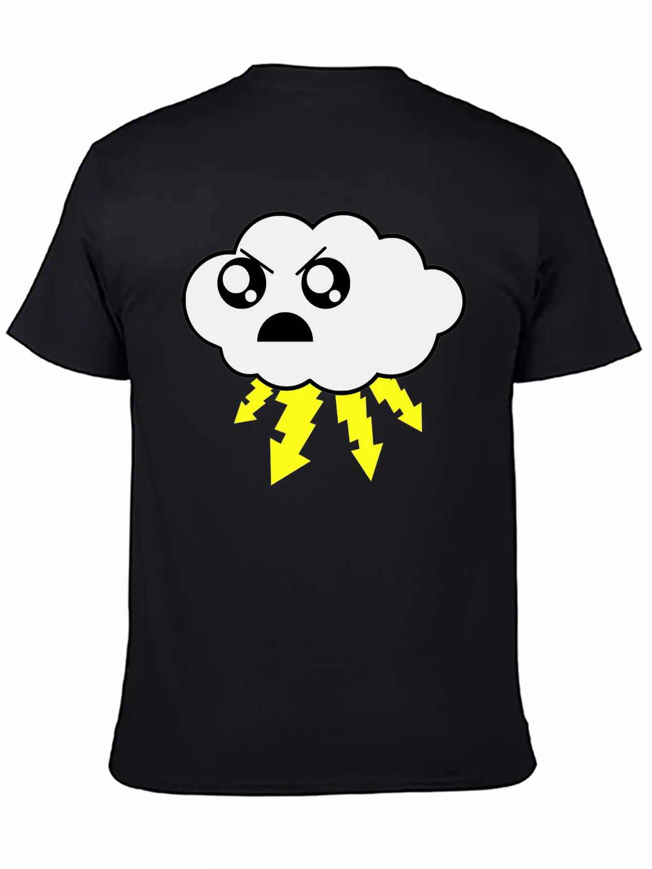 Angry Cloud Lightweight Cotton T-Shirt – Daily Comfort Graphic Shirt