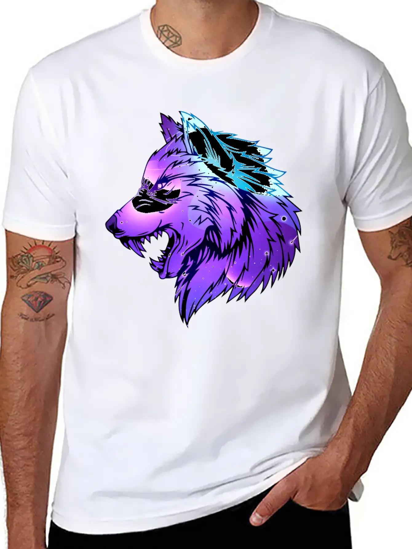 Angry Mars Wolf Stylish Everyday T-Shirt – Unisex Basic Cotton Tee