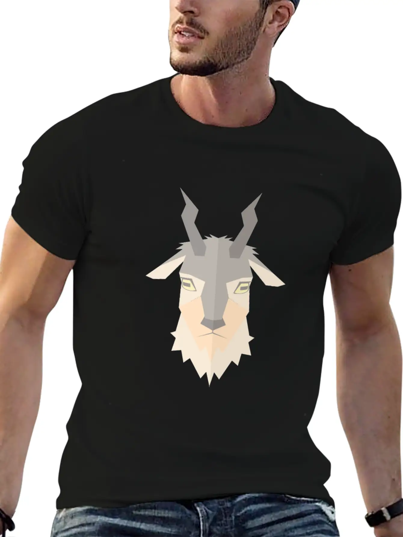 Animal Goat Shadow Stylish Everyday T-Shirt – Unisex Basic Cotton Tee