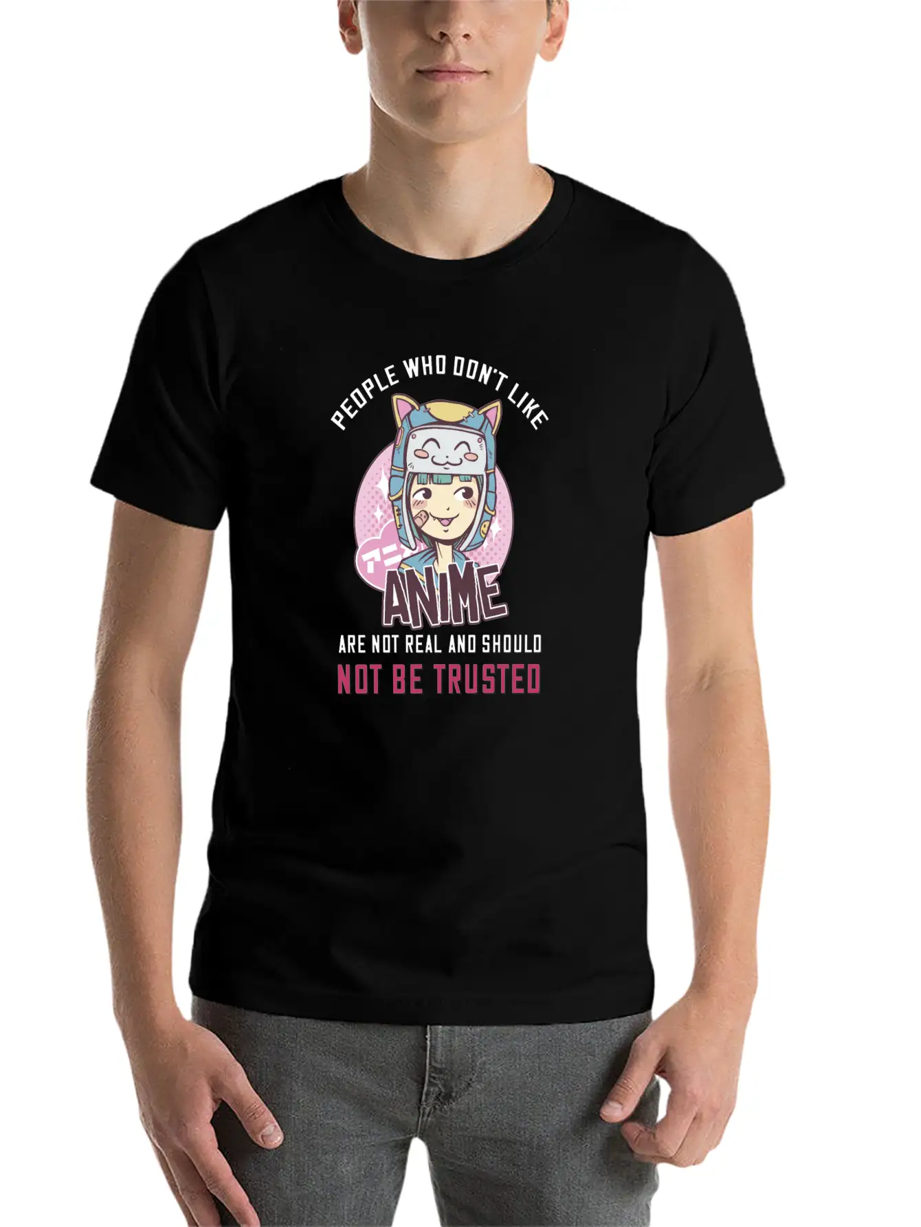 Anime Girl - Funny Anime Quotes Basic Graphic T-Shirt – Daily Comfort In Soft Cotton